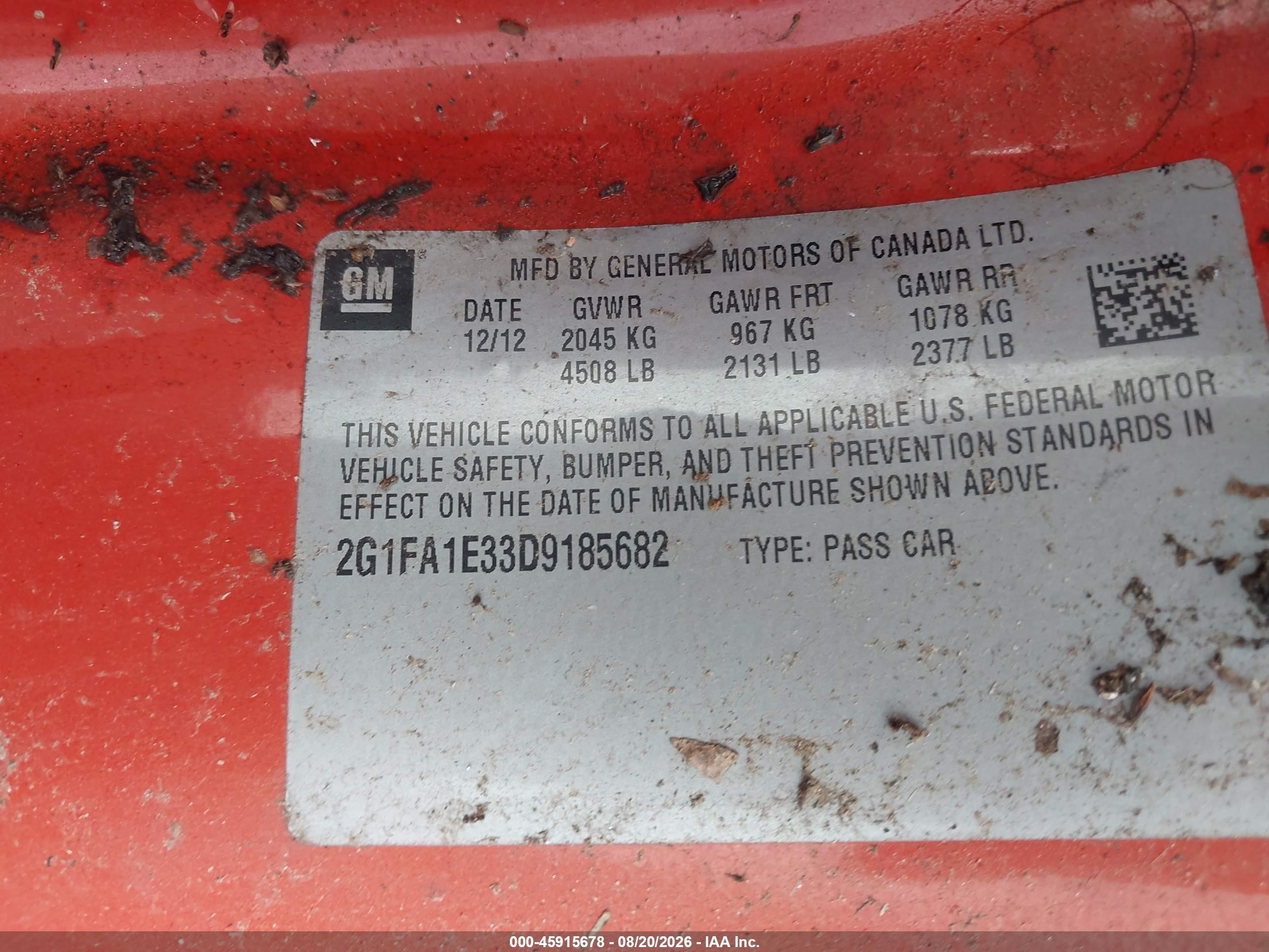 2013 Chevrolet Camaro 2ls Orange vin: 2G1FA1E33D9185682