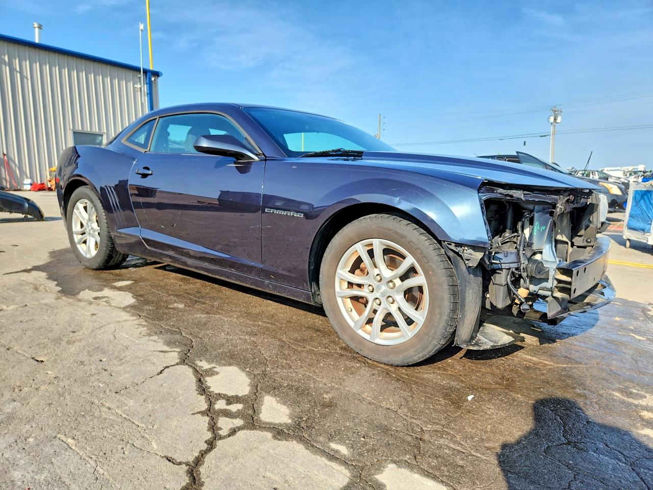 2014 Chevrolet Camaro Ls Blue vin: 2G1FA1E33E9132403