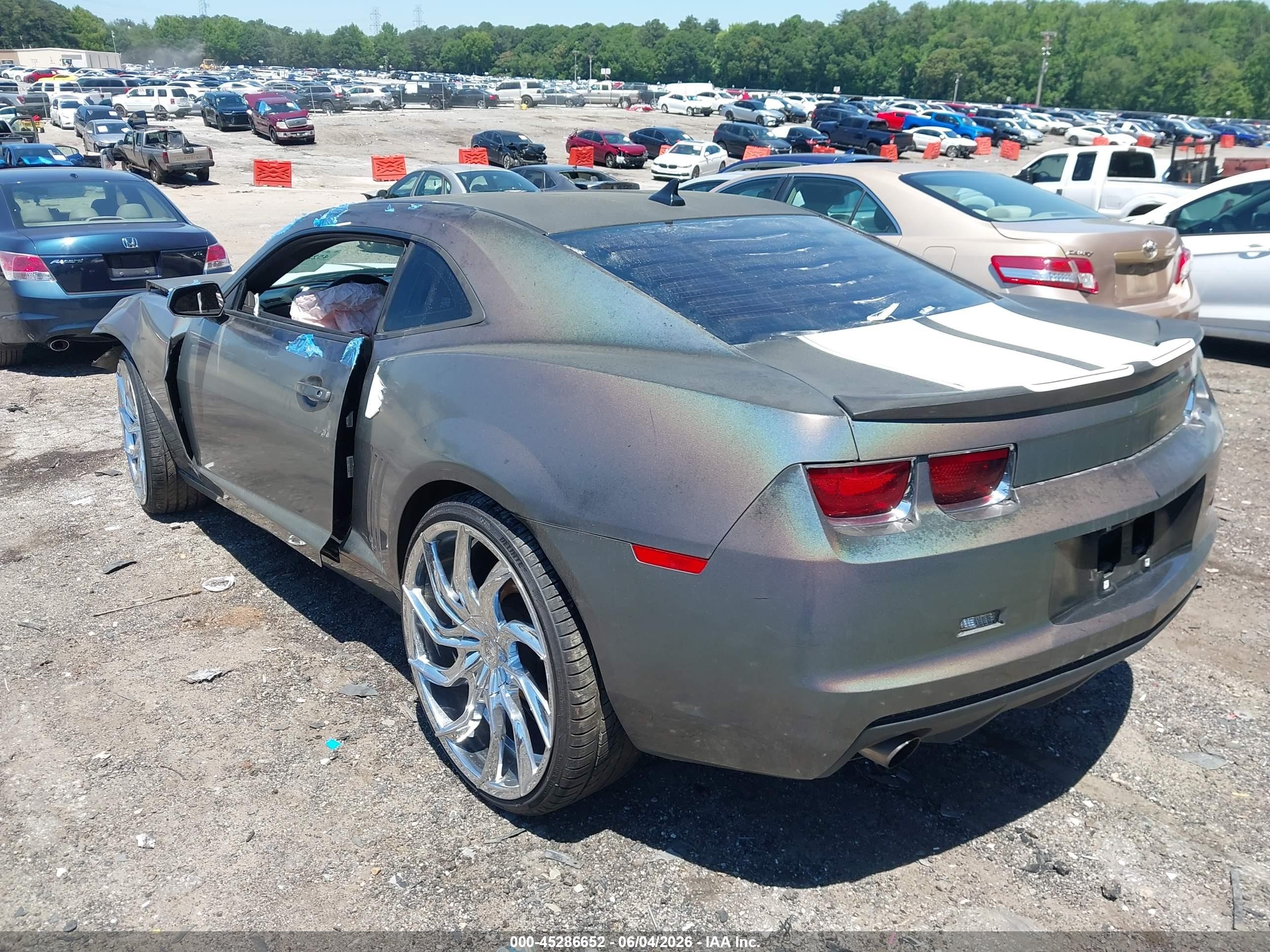 2013 Chevrolet Camaro 2ls Gray vin: 2G1FA1E34D9163576