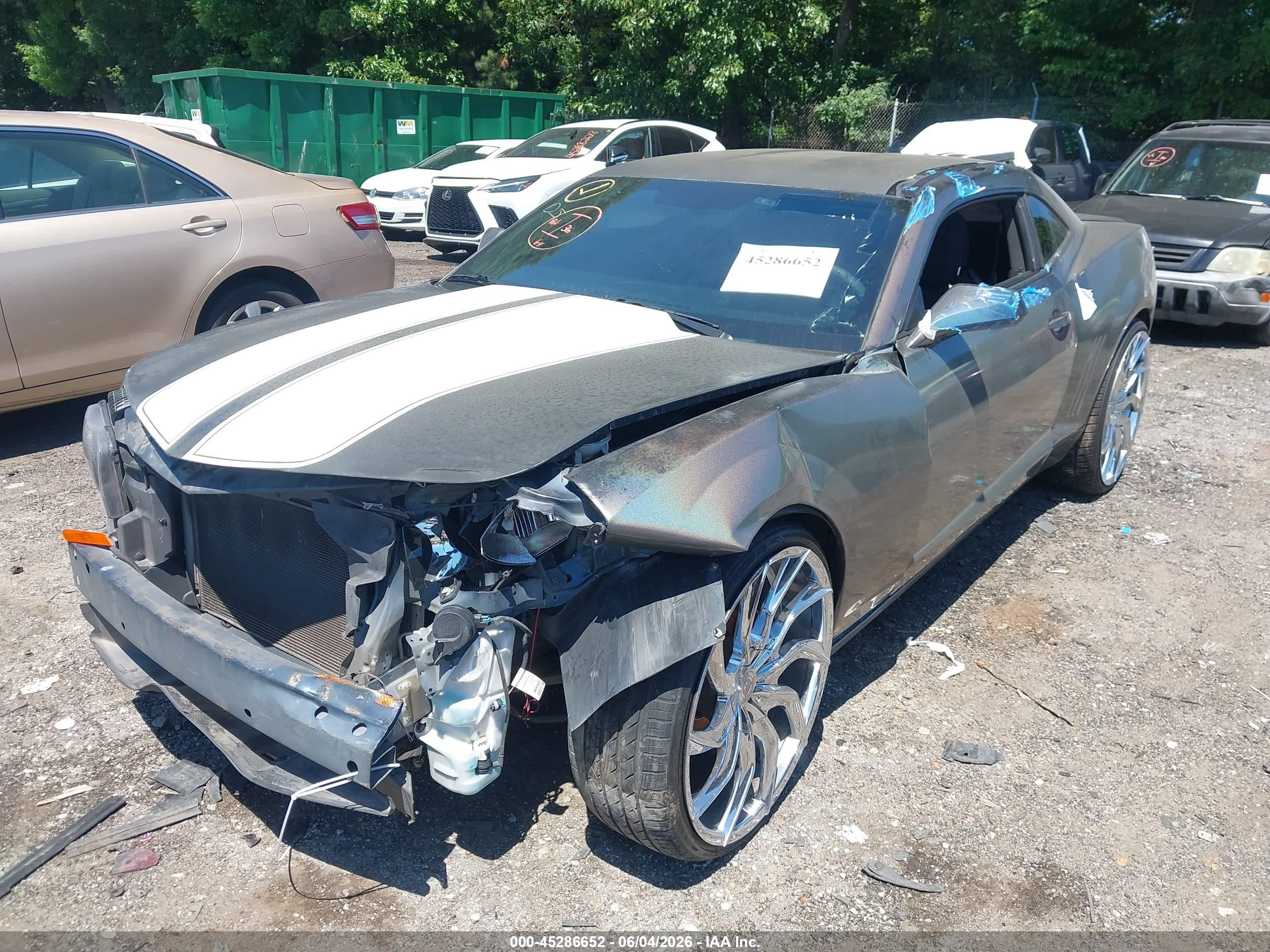 2013 Chevrolet Camaro 2ls Gray vin: 2G1FA1E34D9163576