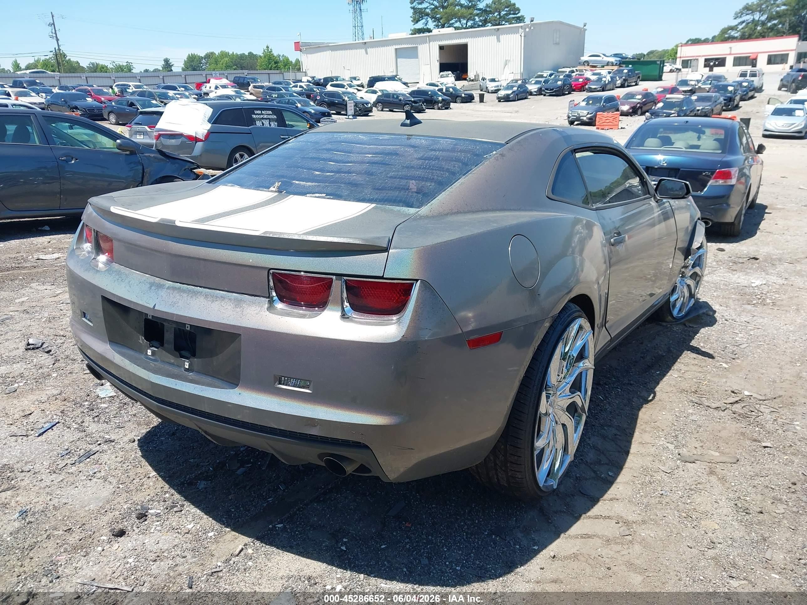 2013 Chevrolet Camaro 2ls Gray vin: 2G1FA1E34D9163576