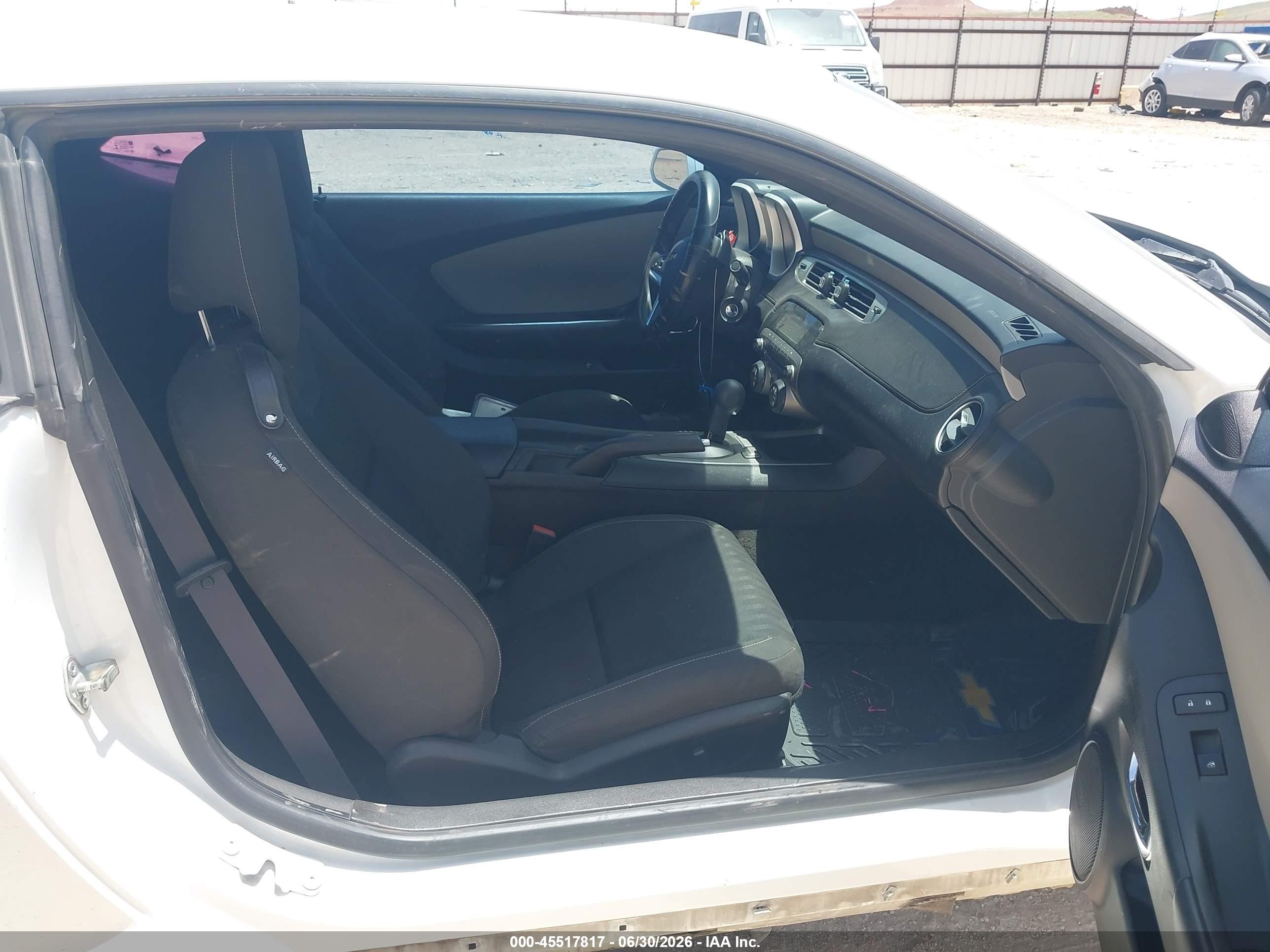 2013 Chevrolet Camaro 2ls White vin: 2G1FA1E34D9229608