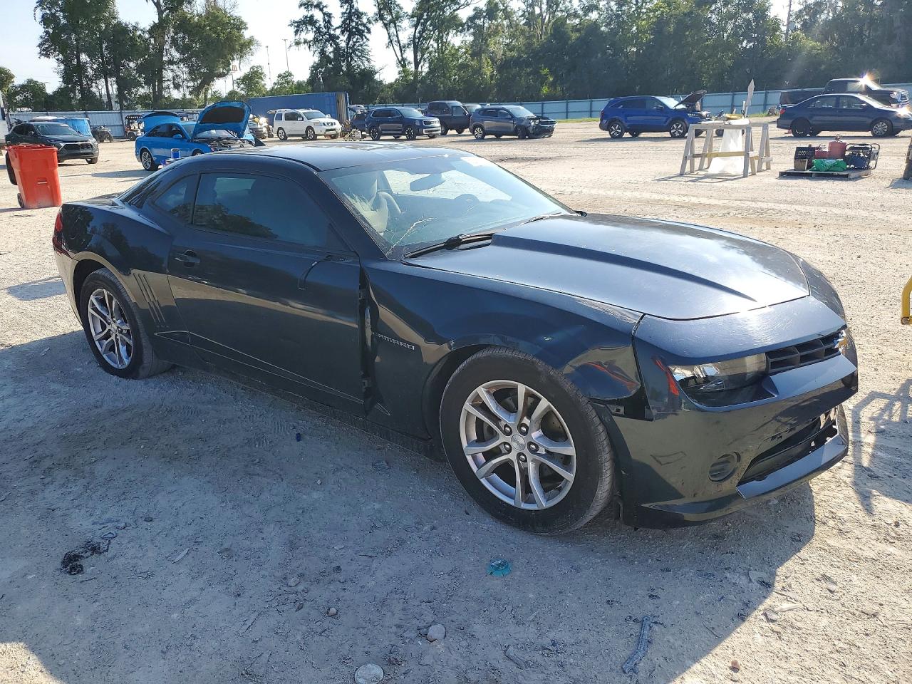 2014 Chevrolet Camaro Ls Blue vin: 2G1FA1E34E9281600