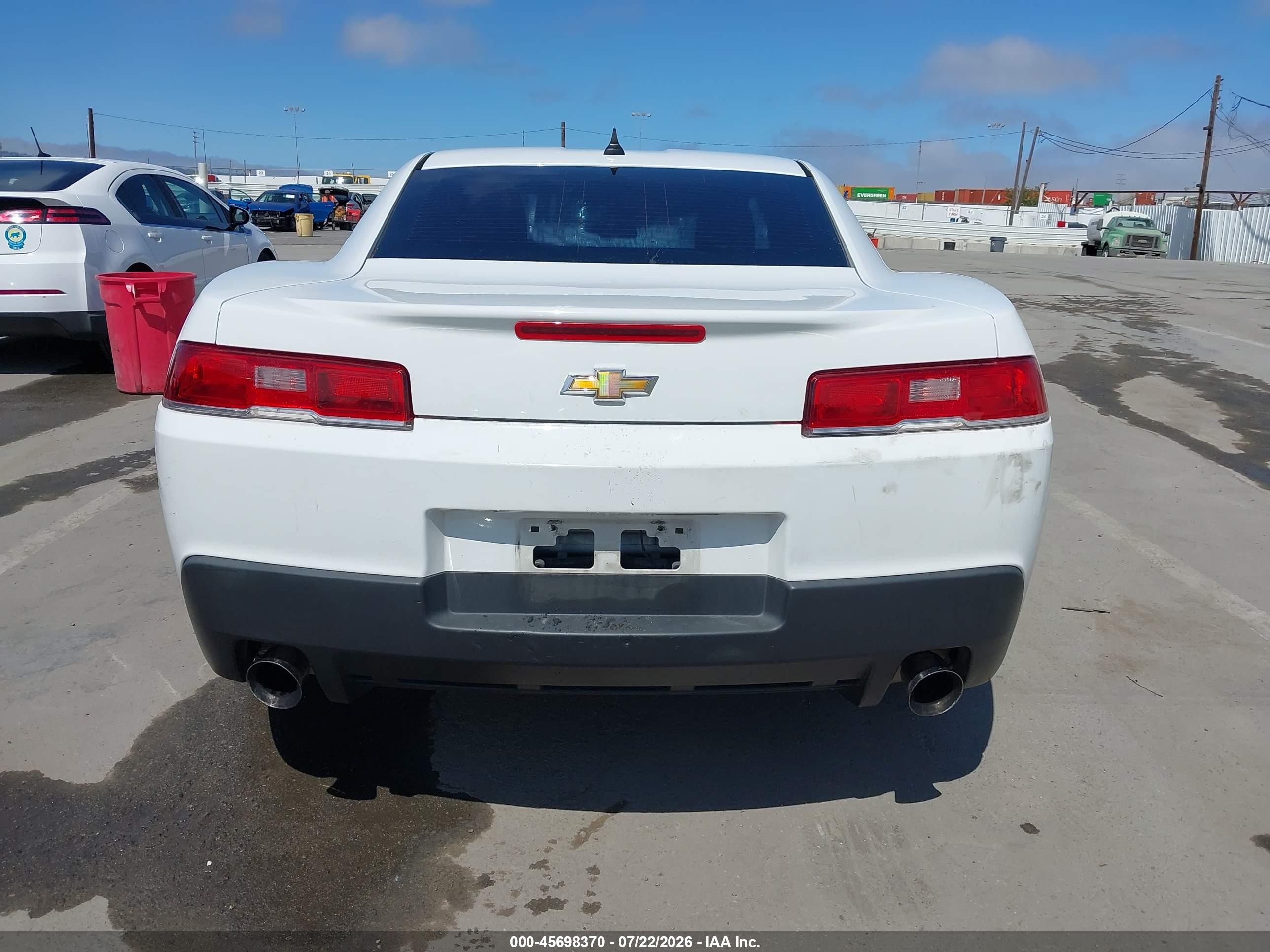 2015 Chevrolet Camaro 1ls Белый vin: 2G1FA1E34F9149289