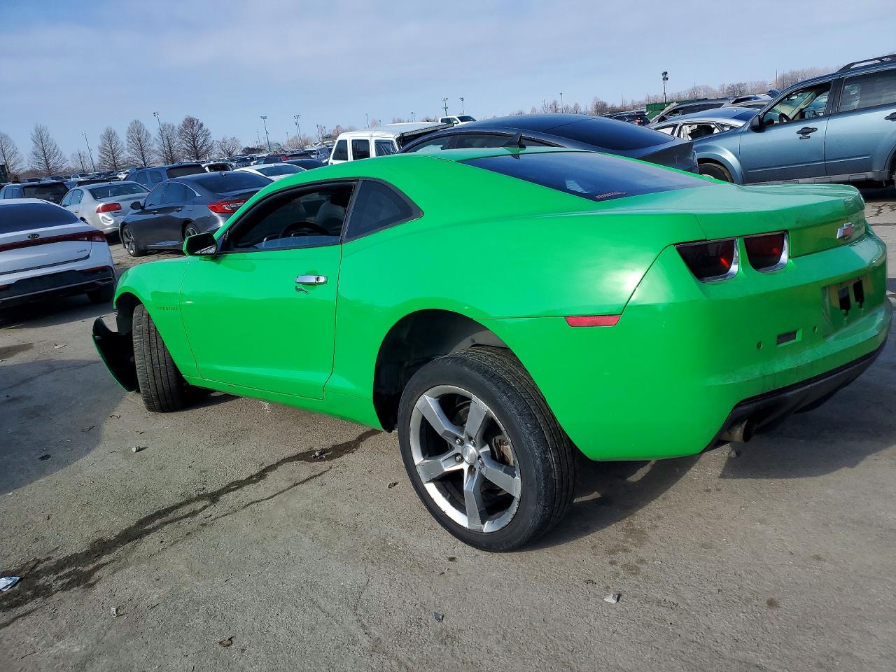 2013 Chevrolet Camaro Ls Green vin: 2G1FA1E35D9125791