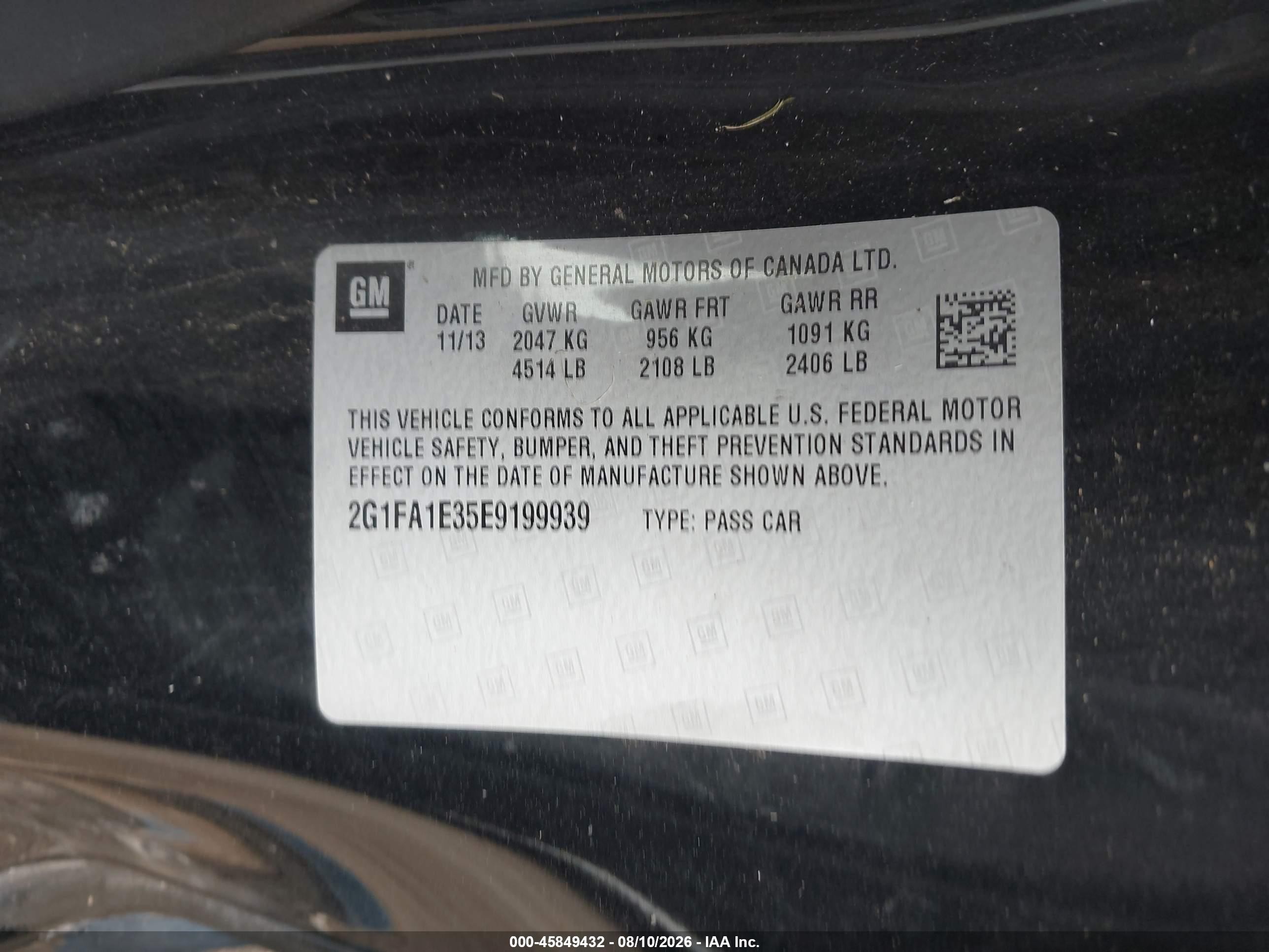 2014 Chevrolet Camaro 2ls Black vin: 2G1FA1E35E9199939