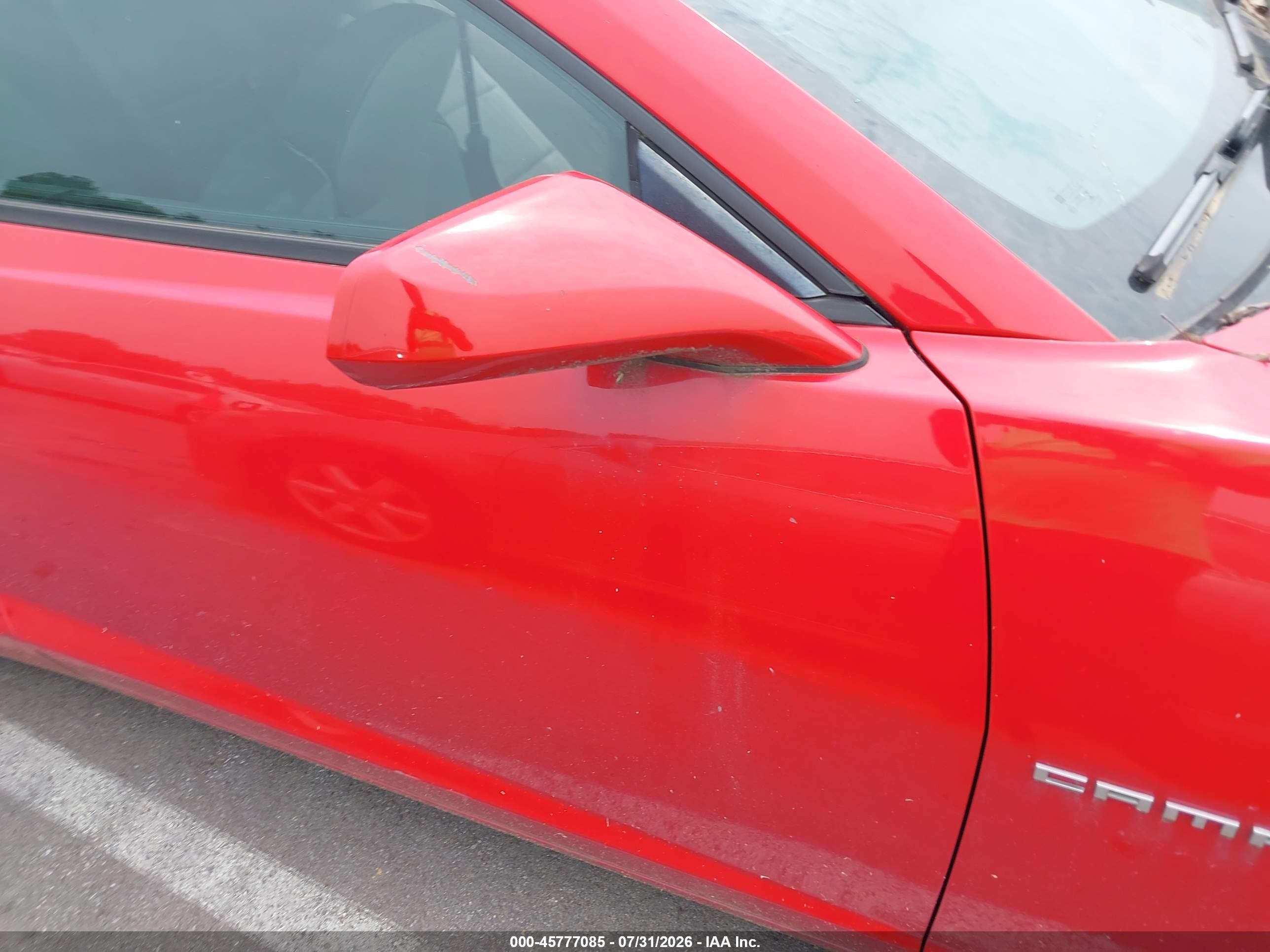 2012 Chevrolet Camaro 2ls Red vin: 2G1FA1E36C9137897