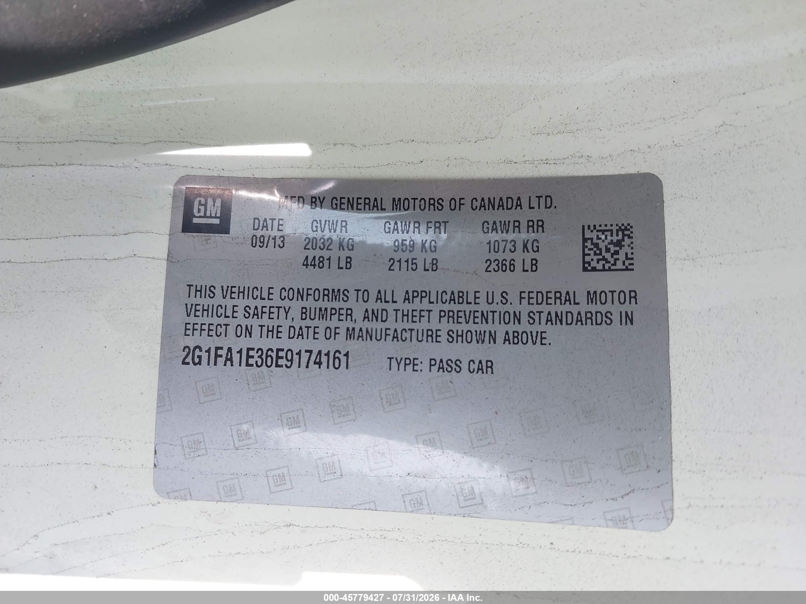 2014 Chevrolet Camaro 2ls White vin: 2G1FA1E36E9174161