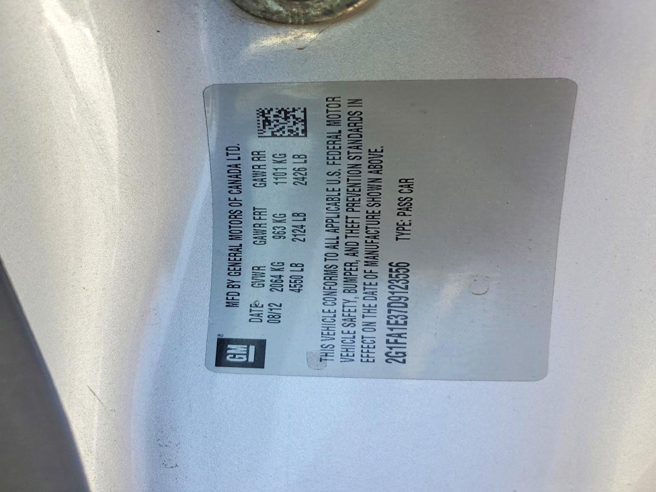 2013 Chevrolet Camaro Ls Silver vin: 2G1FA1E37D9123556