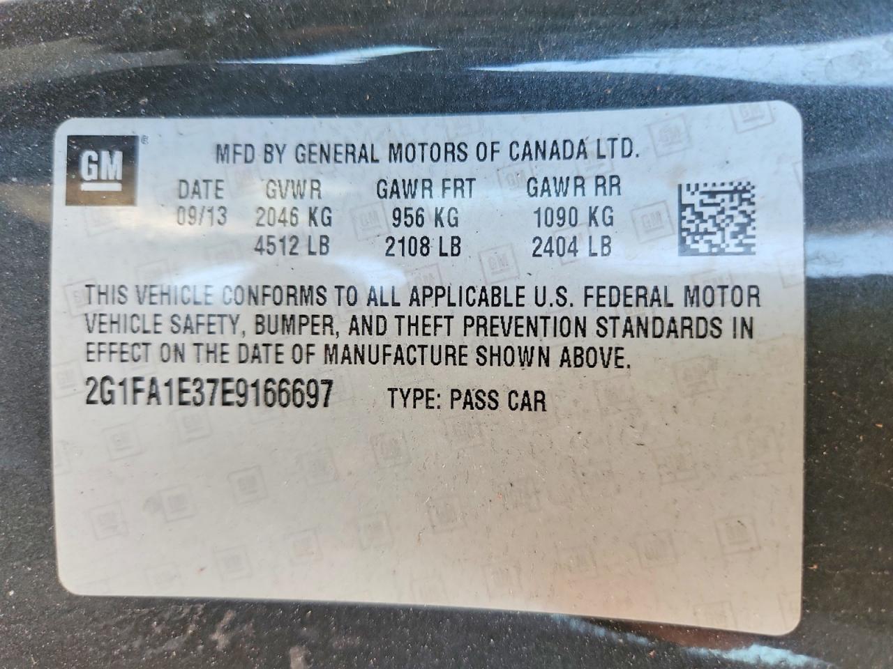 2014 Chevrolet Camaro Ls Black vin: 2G1FA1E37E9166697