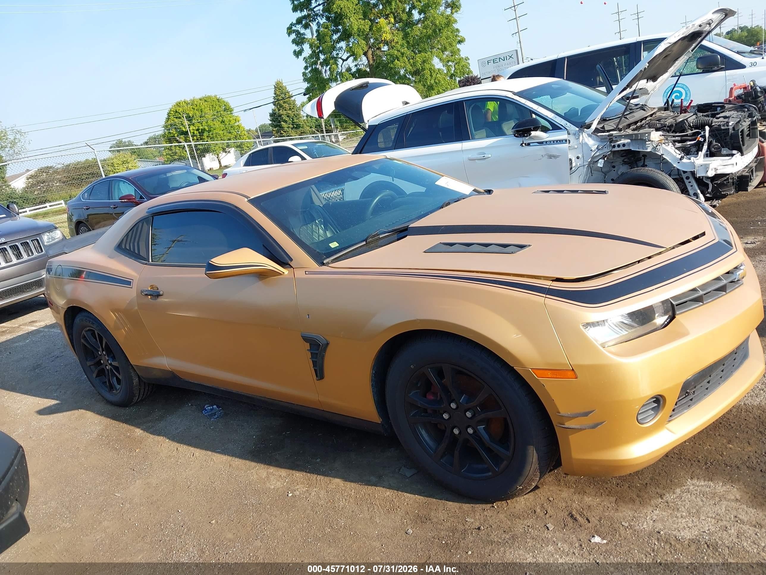 2014 Chevrolet Camaro 2ls Gold vin: 2G1FA1E37E9273393