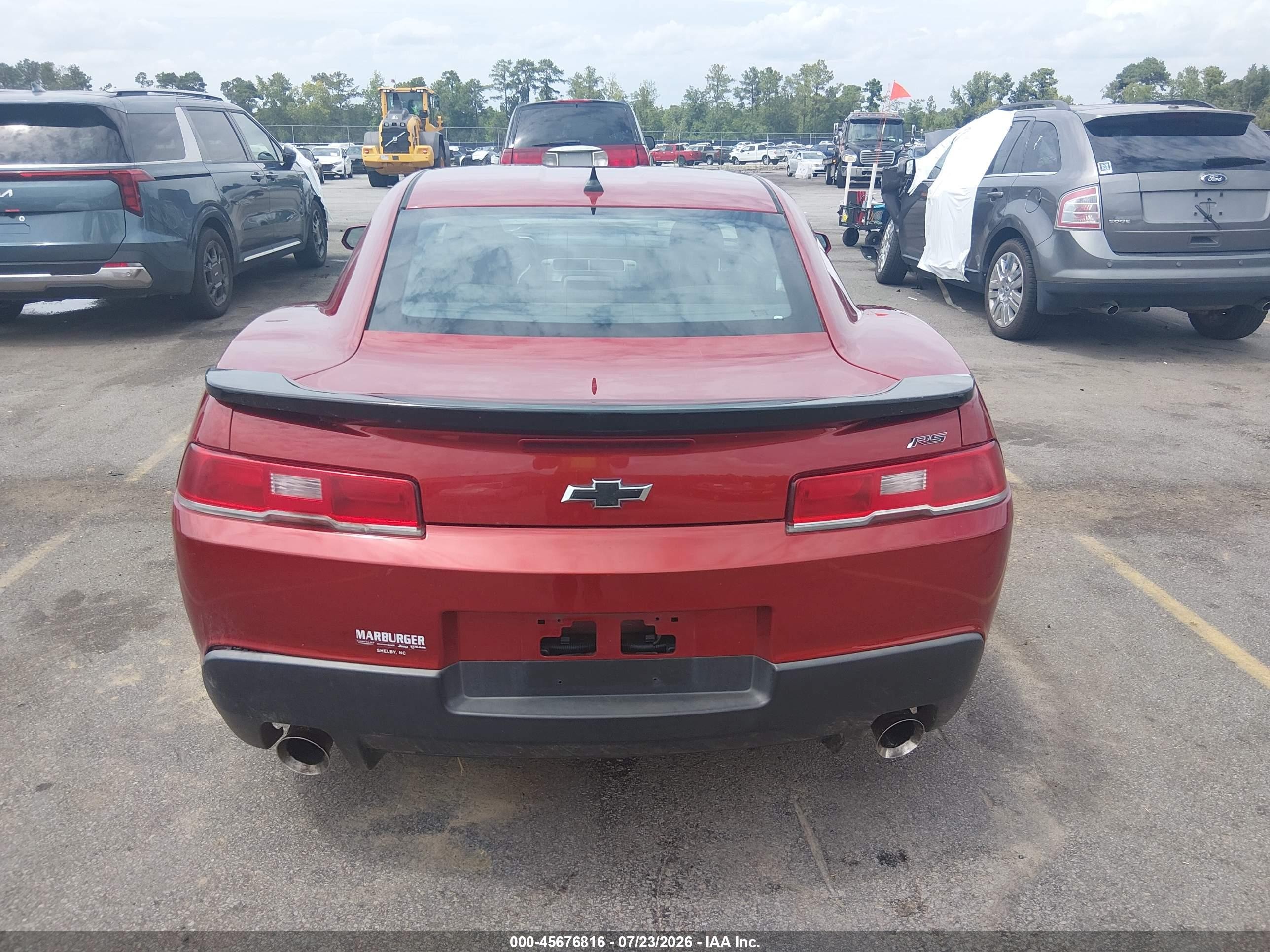 2014 Chevrolet Camaro 2ls Burgundy vin: 2G1FA1E37E9296592