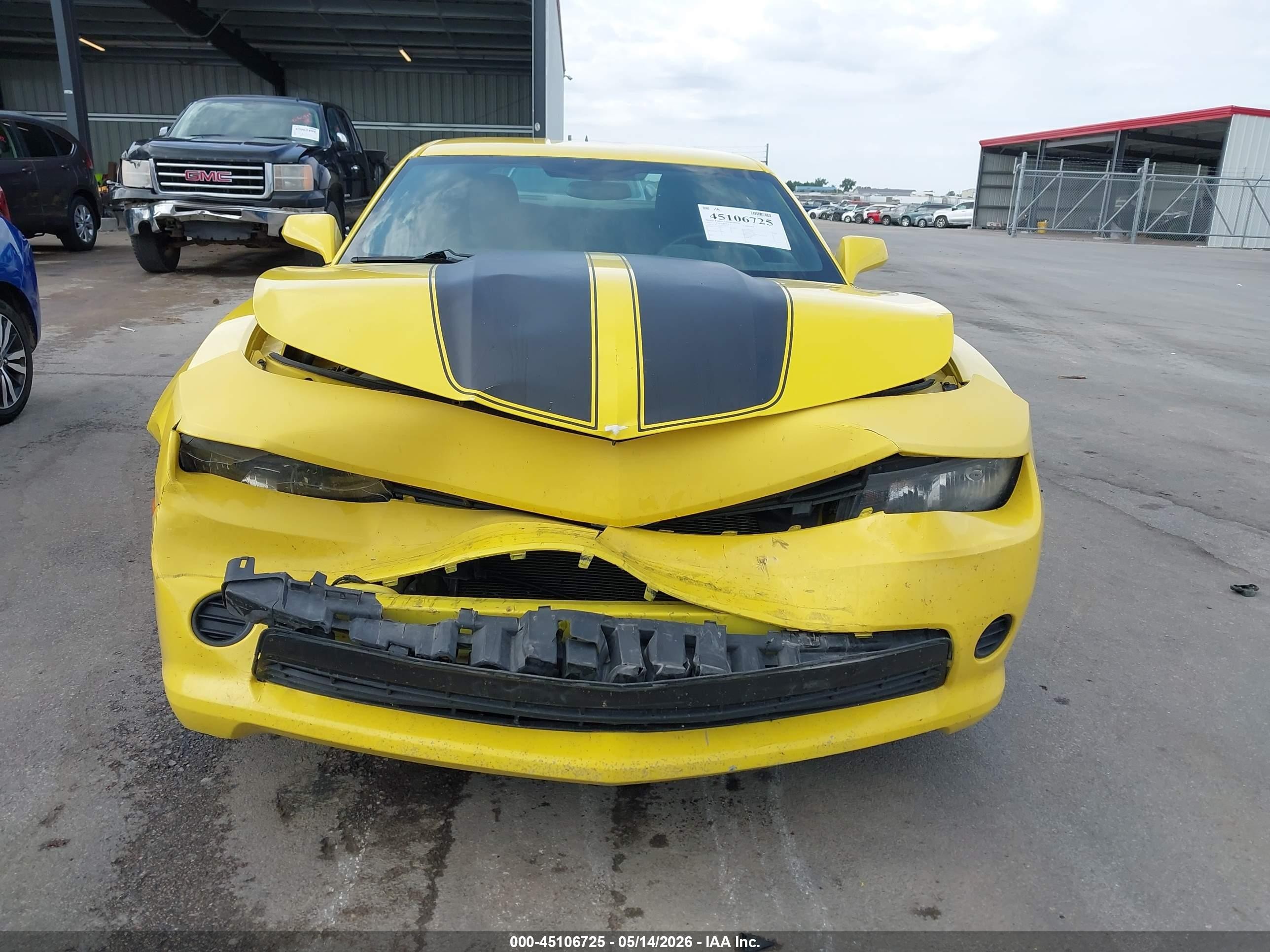 2015 Chevrolet Camaro 1ls Yellow vin: 2G1FA1E37F9114729