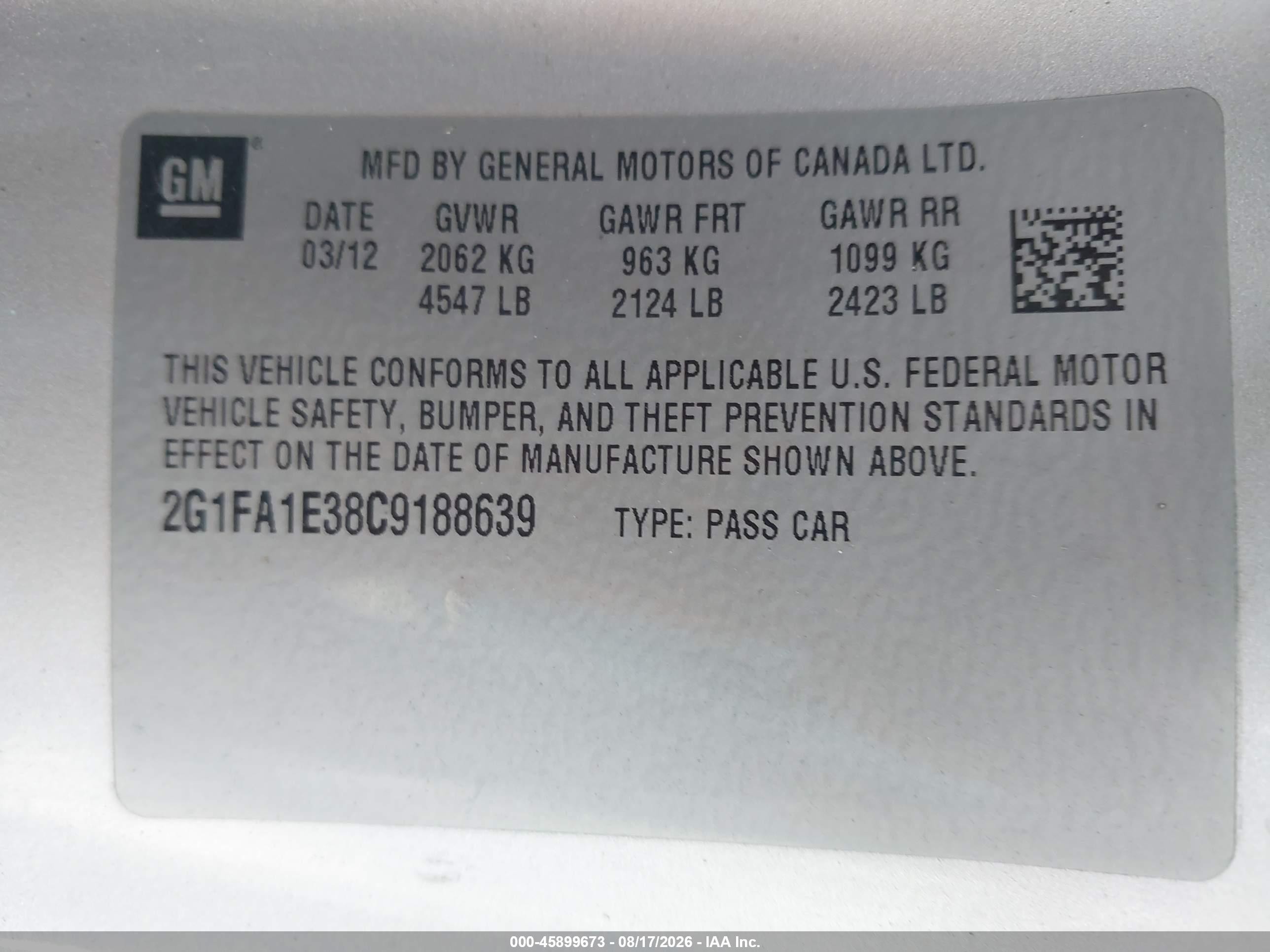 2012 Chevrolet Camaro 2ls Серебряный vin: 2G1FA1E38C9188639