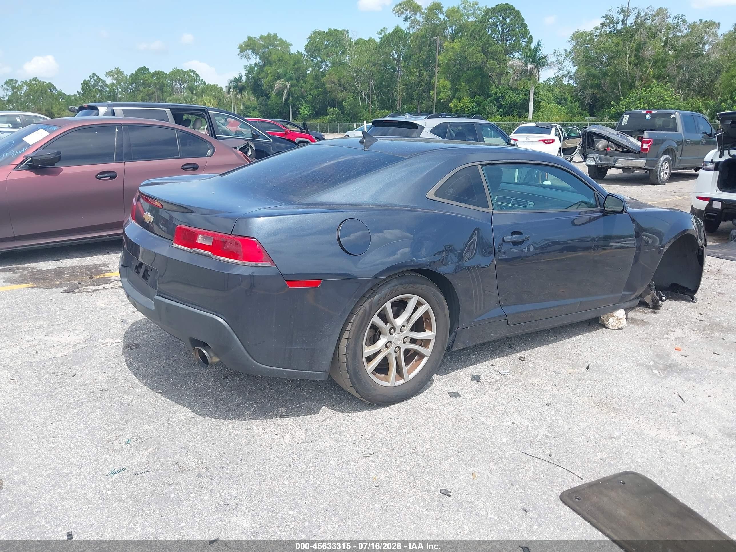 2014 Chevrolet Camaro 2ls Blue vin: 2G1FA1E38E9320463