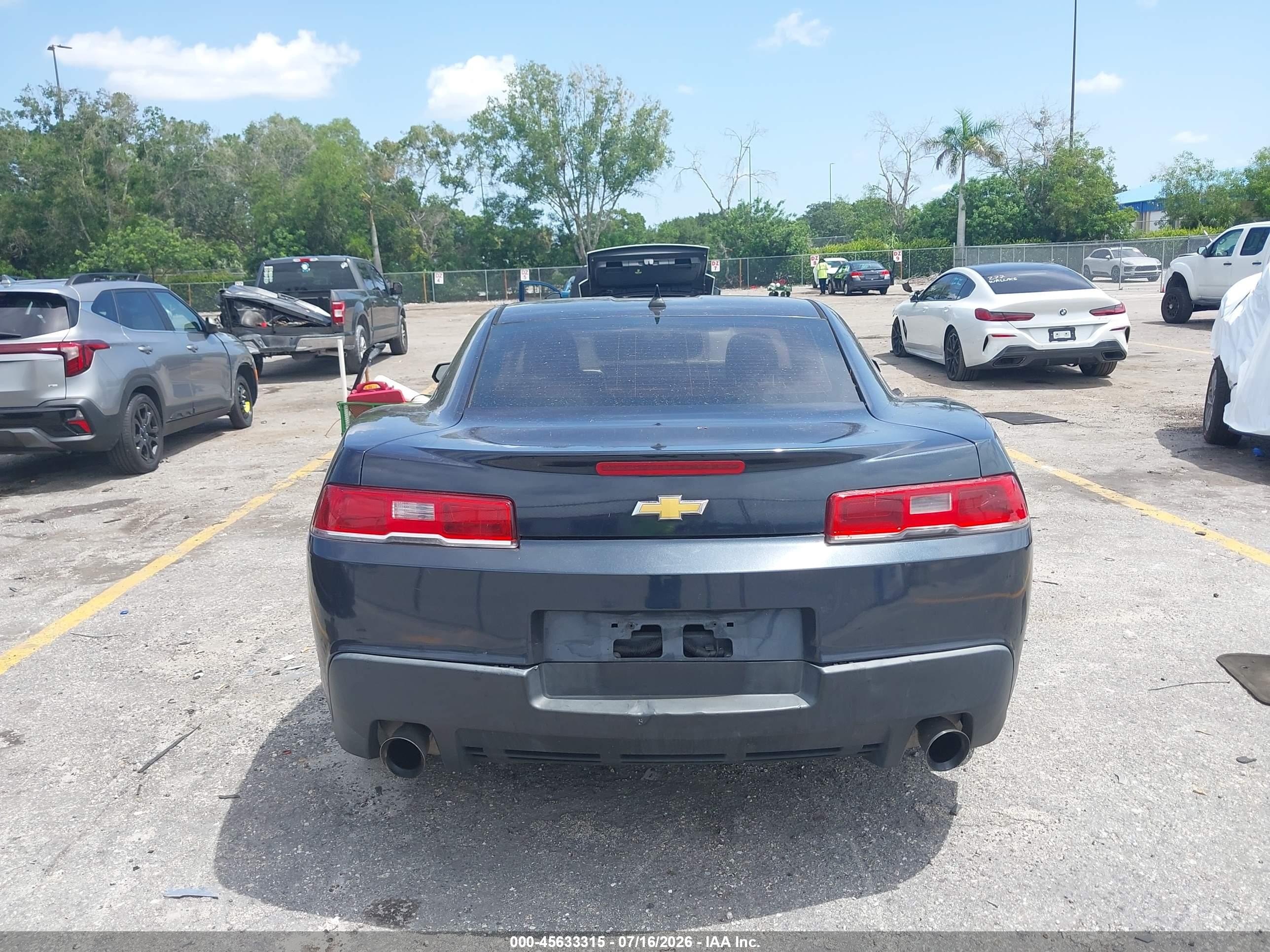 2014 Chevrolet Camaro 2ls Blue vin: 2G1FA1E38E9320463