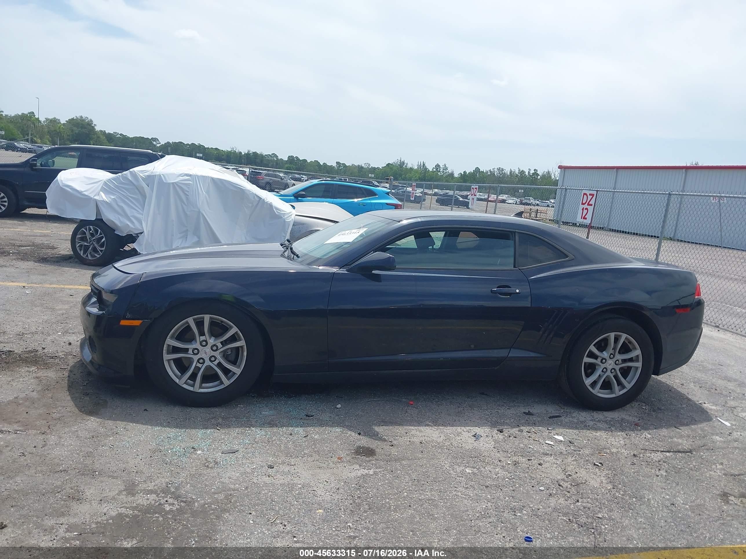 2014 Chevrolet Camaro 2ls Blue vin: 2G1FA1E38E9320463