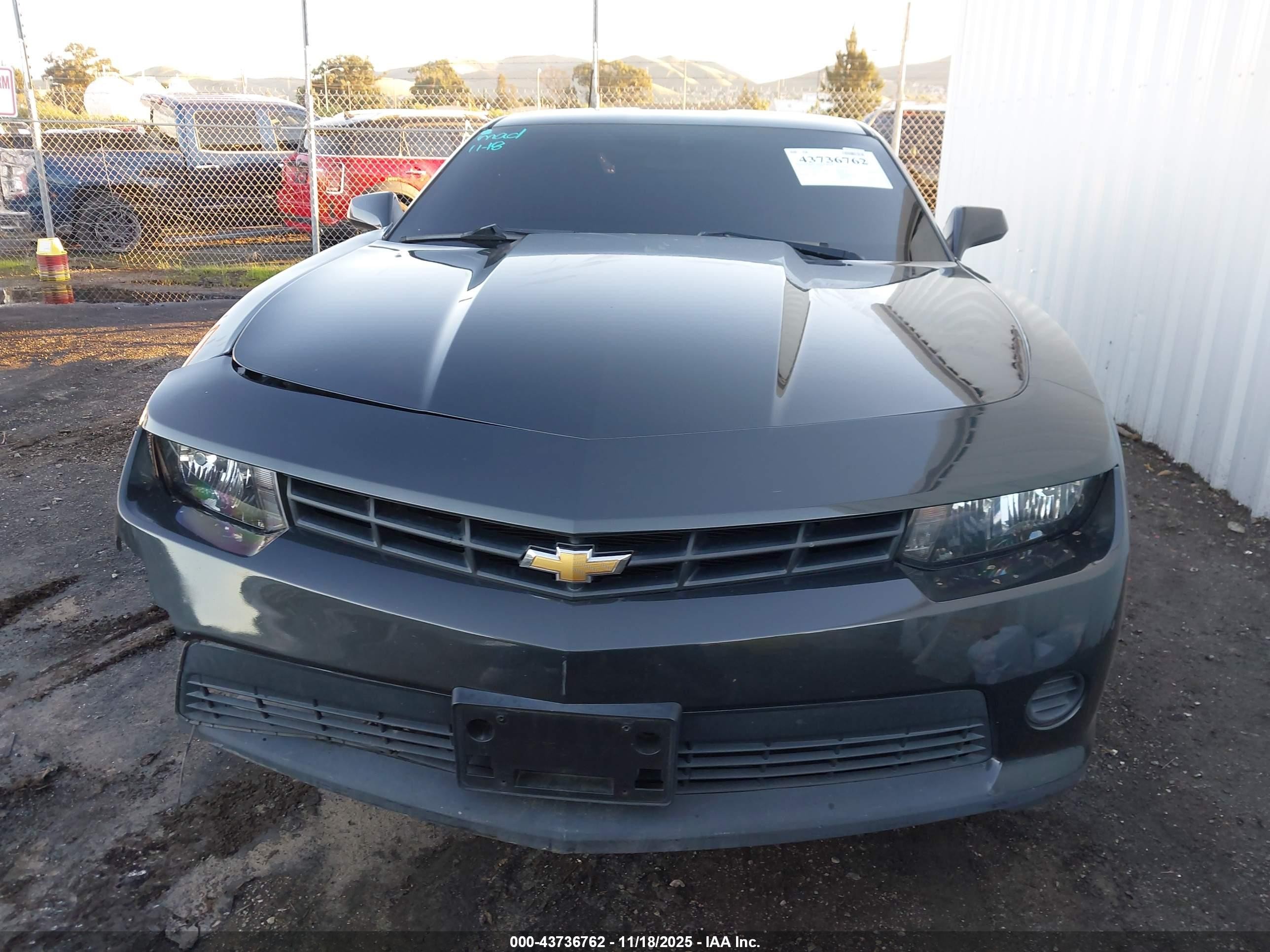 2015 Chevrolet Camaro 1ls Gray vin: 2G1FA1E38F9301980