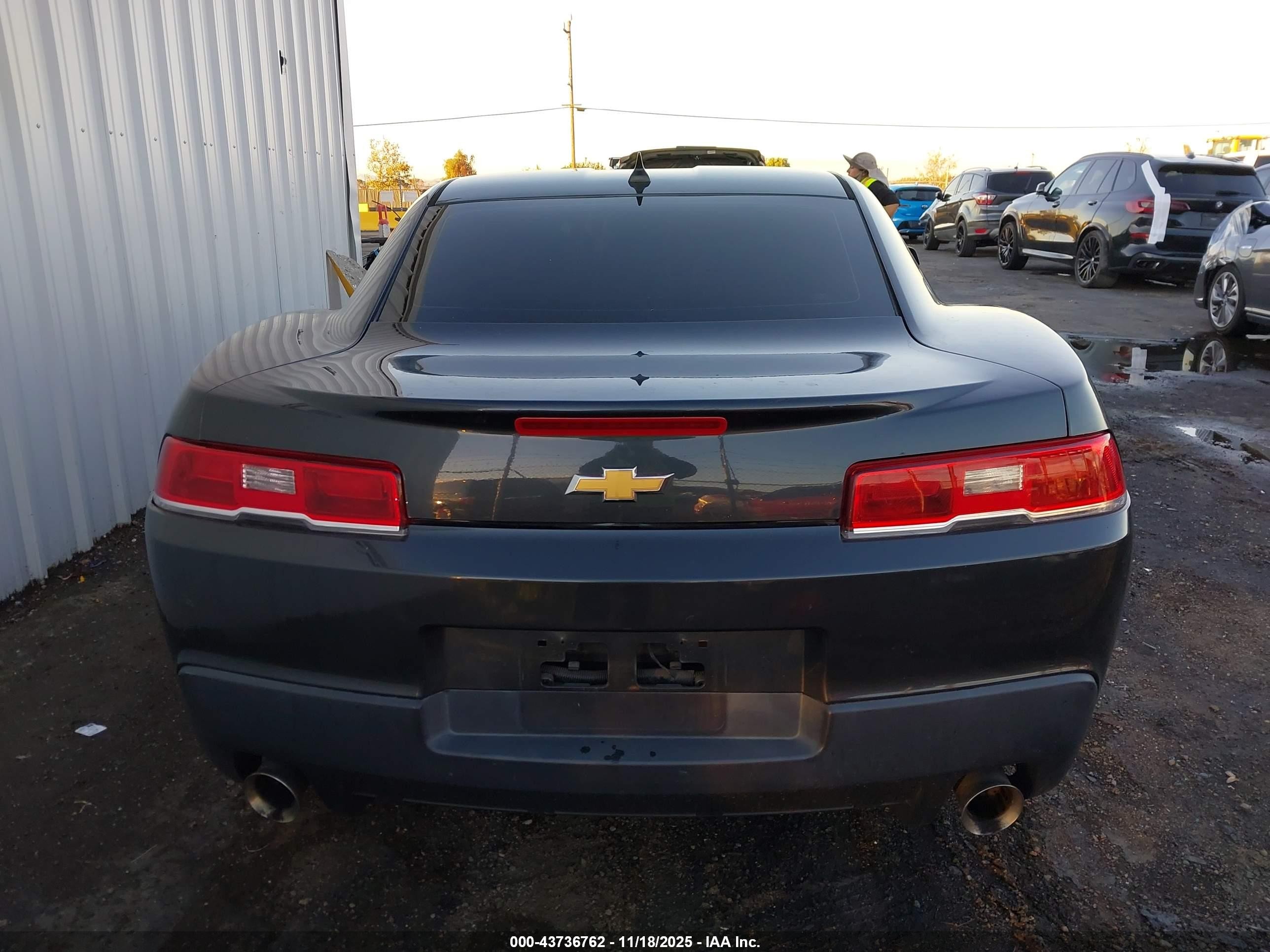 2015 Chevrolet Camaro 1ls Gray vin: 2G1FA1E38F9301980