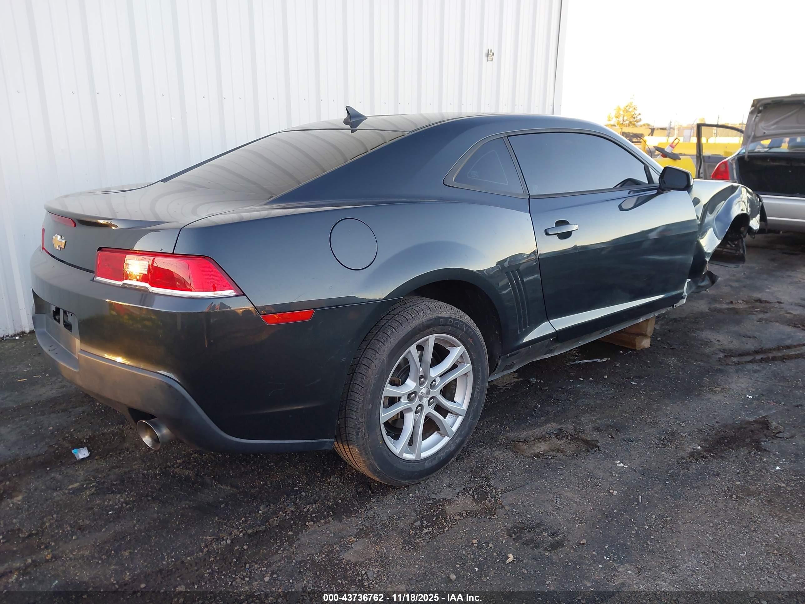 2015 Chevrolet Camaro 1ls Gray vin: 2G1FA1E38F9301980