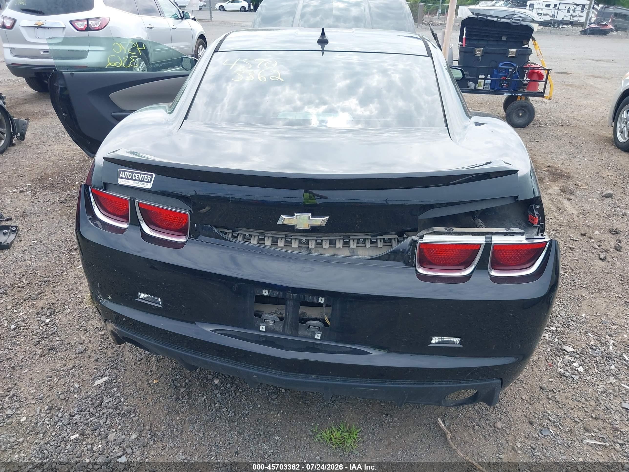2012 Chevrolet Camaro 2ls Black vin: 2G1FA1E39C9184437