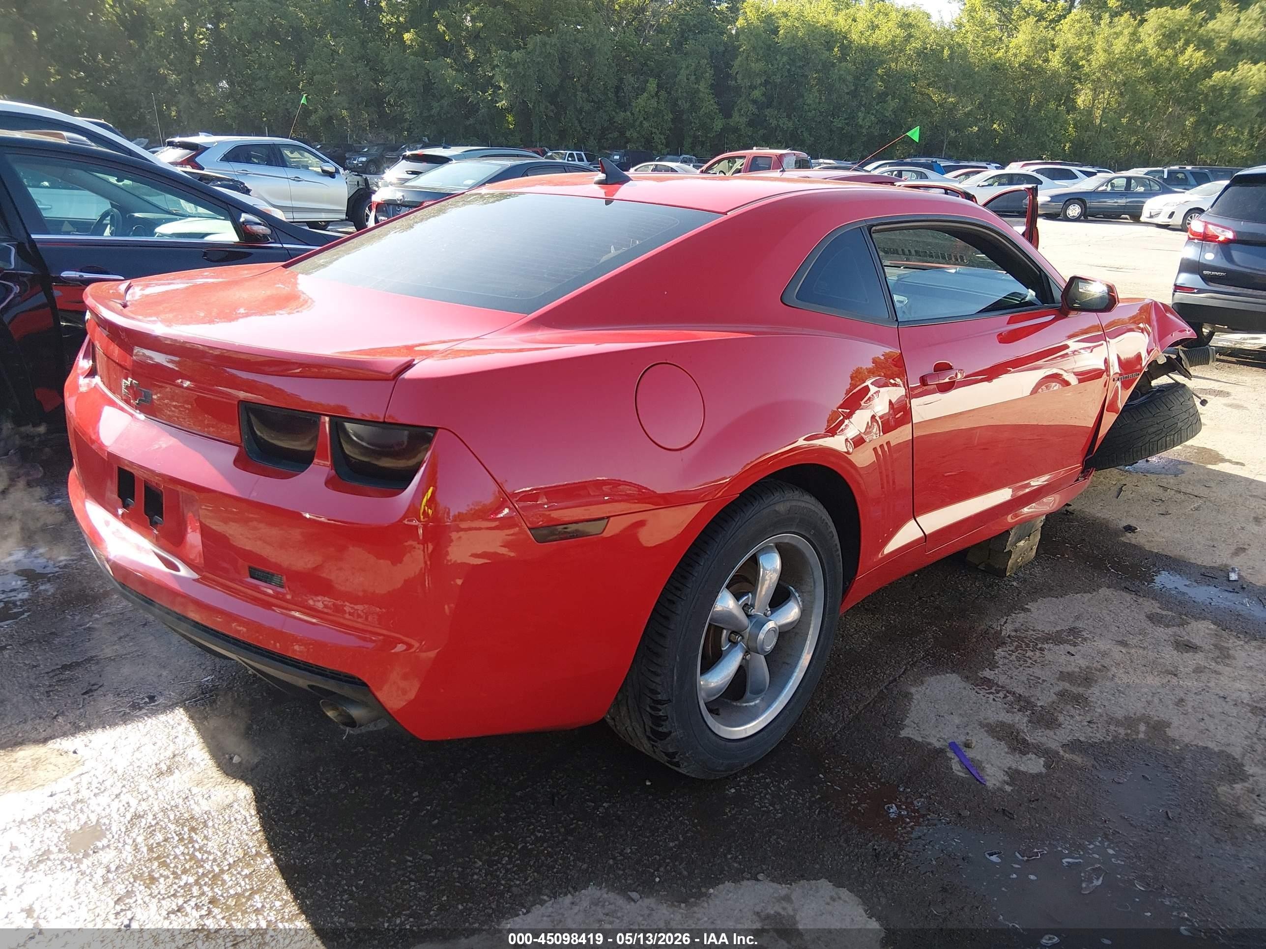 2013 Chevrolet Camaro 2ls Red vin: 2G1FA1E39D9201805