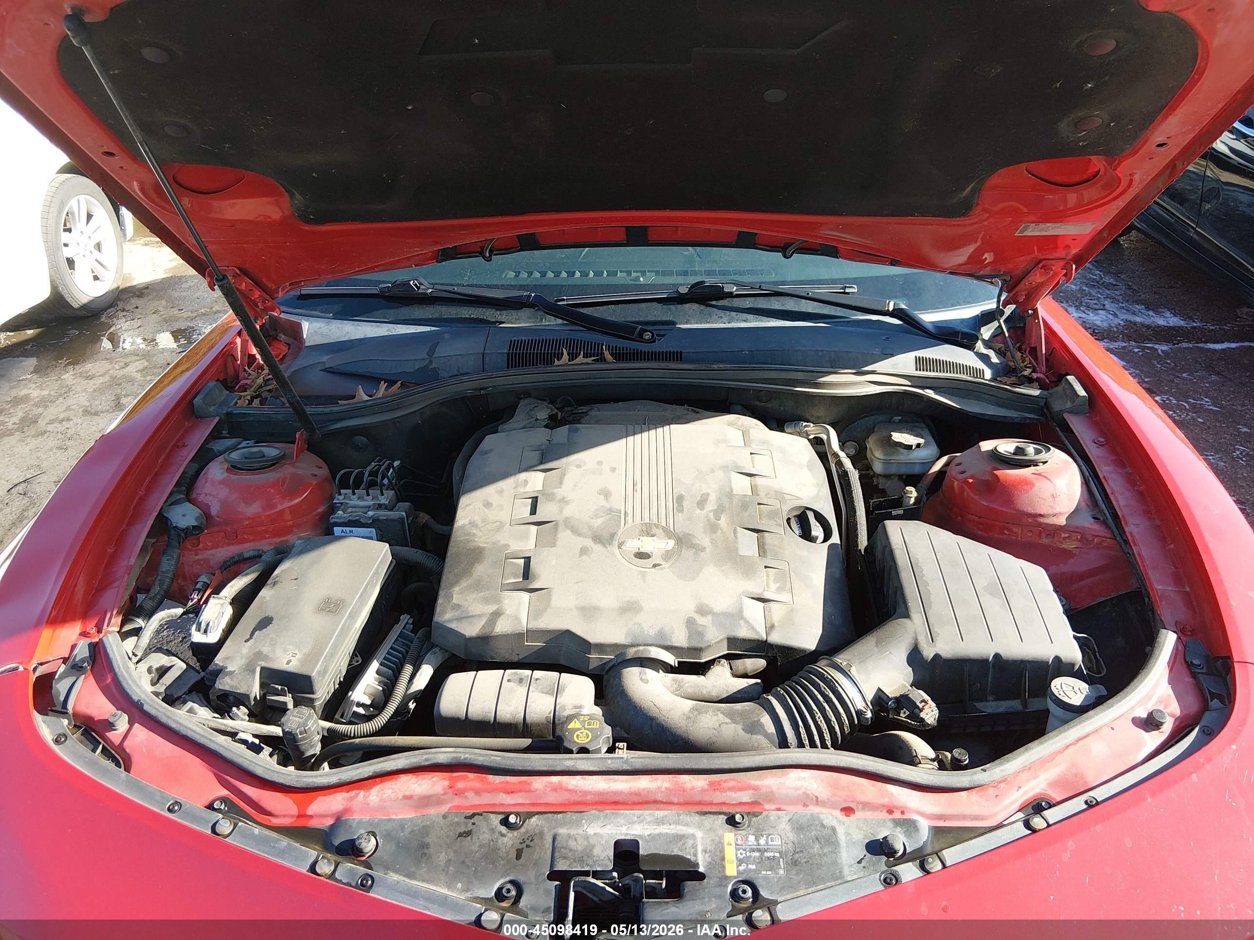 2013 Chevrolet Camaro 2ls Red vin: 2G1FA1E39D9201805