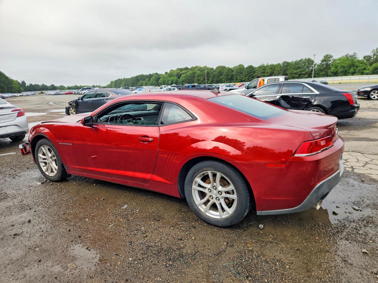 2014 Chevrolet Camaro Ls Red vin: 2G1FA1E39E9217620
