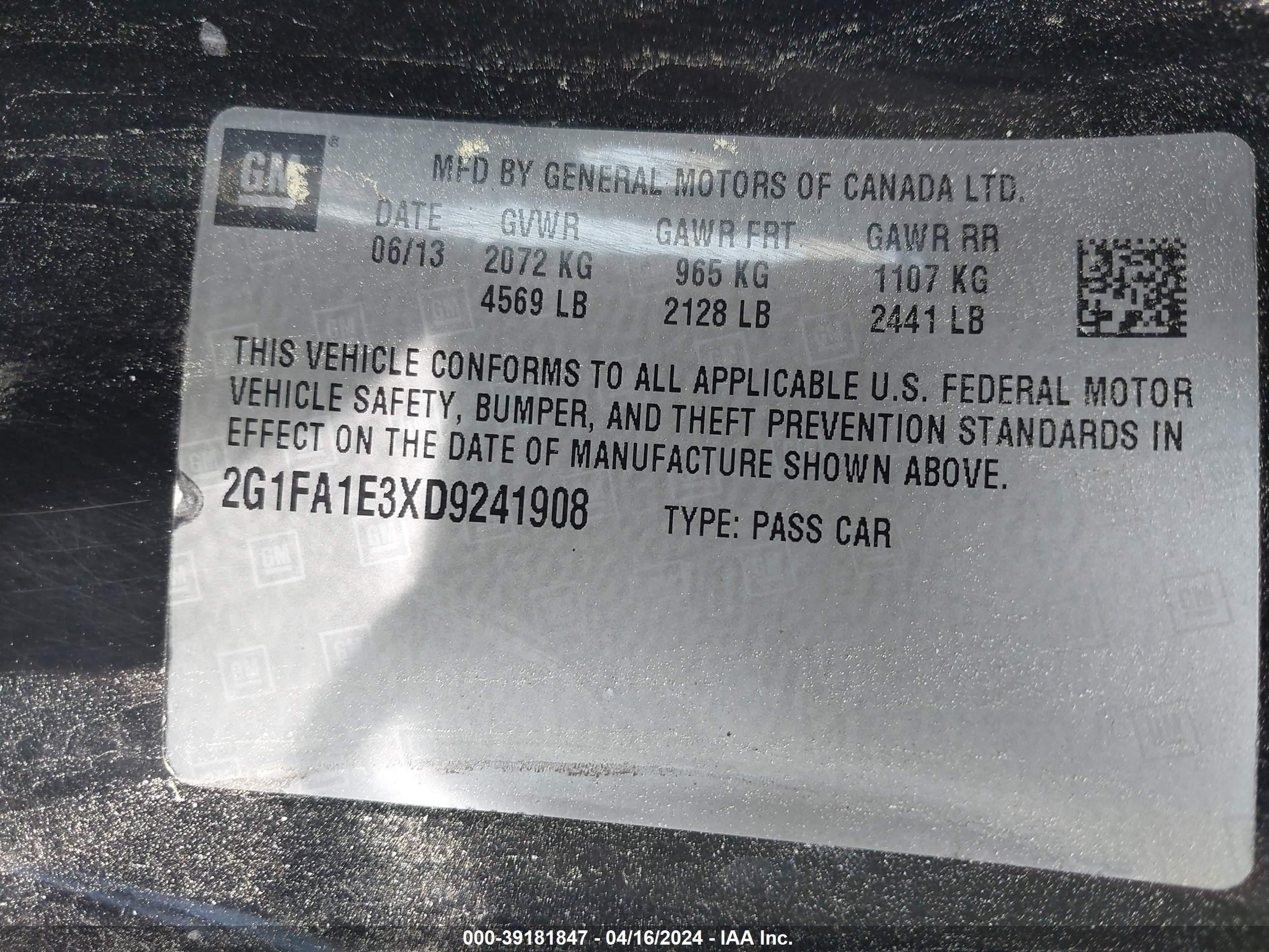 2013 Chevrolet Camaro 2ls Черный vin: 2G1FA1E3XD9241908