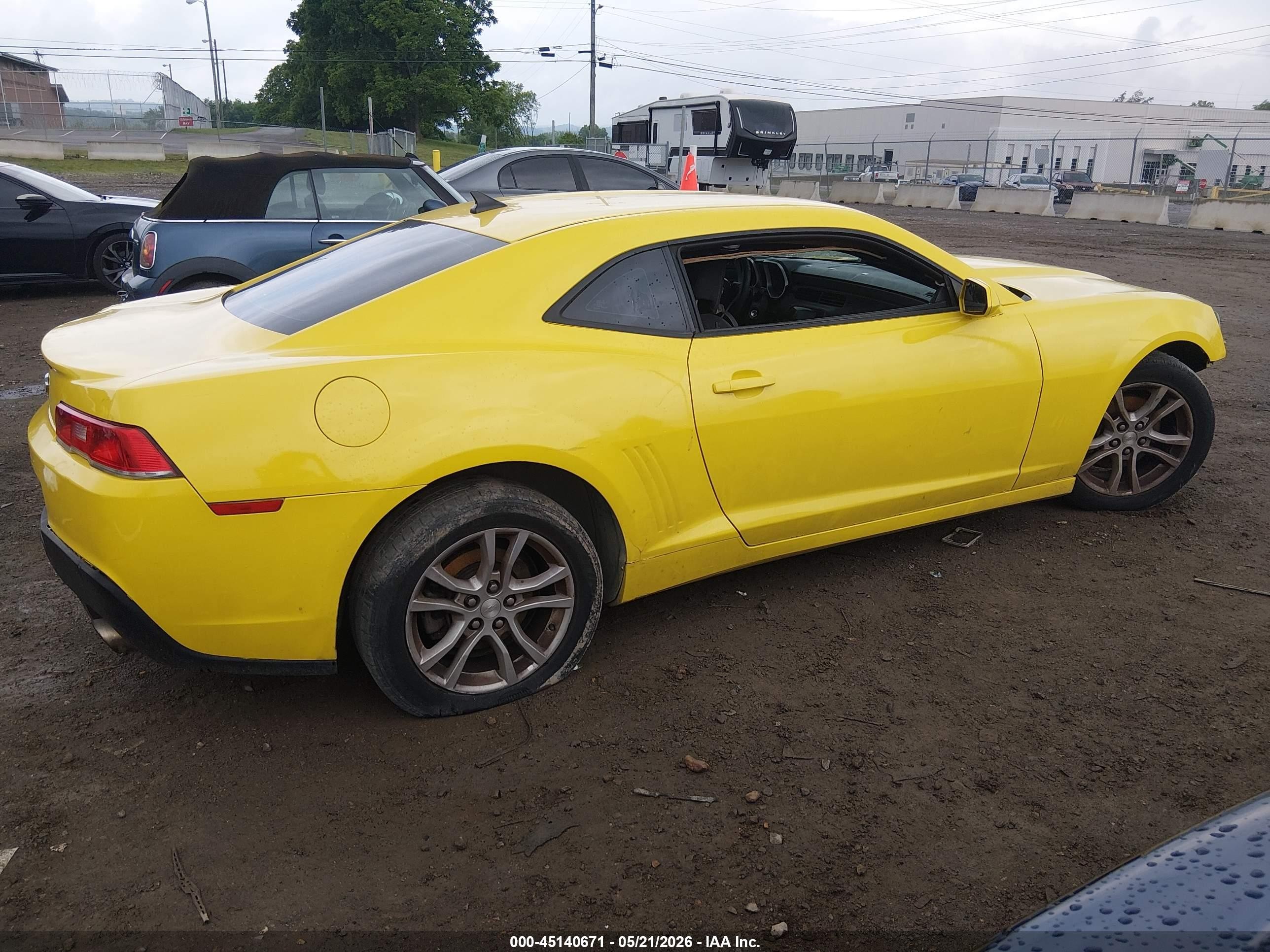2014 Chevrolet Camaro 2ls Yellow vin: 2G1FA1E3XE9173076
