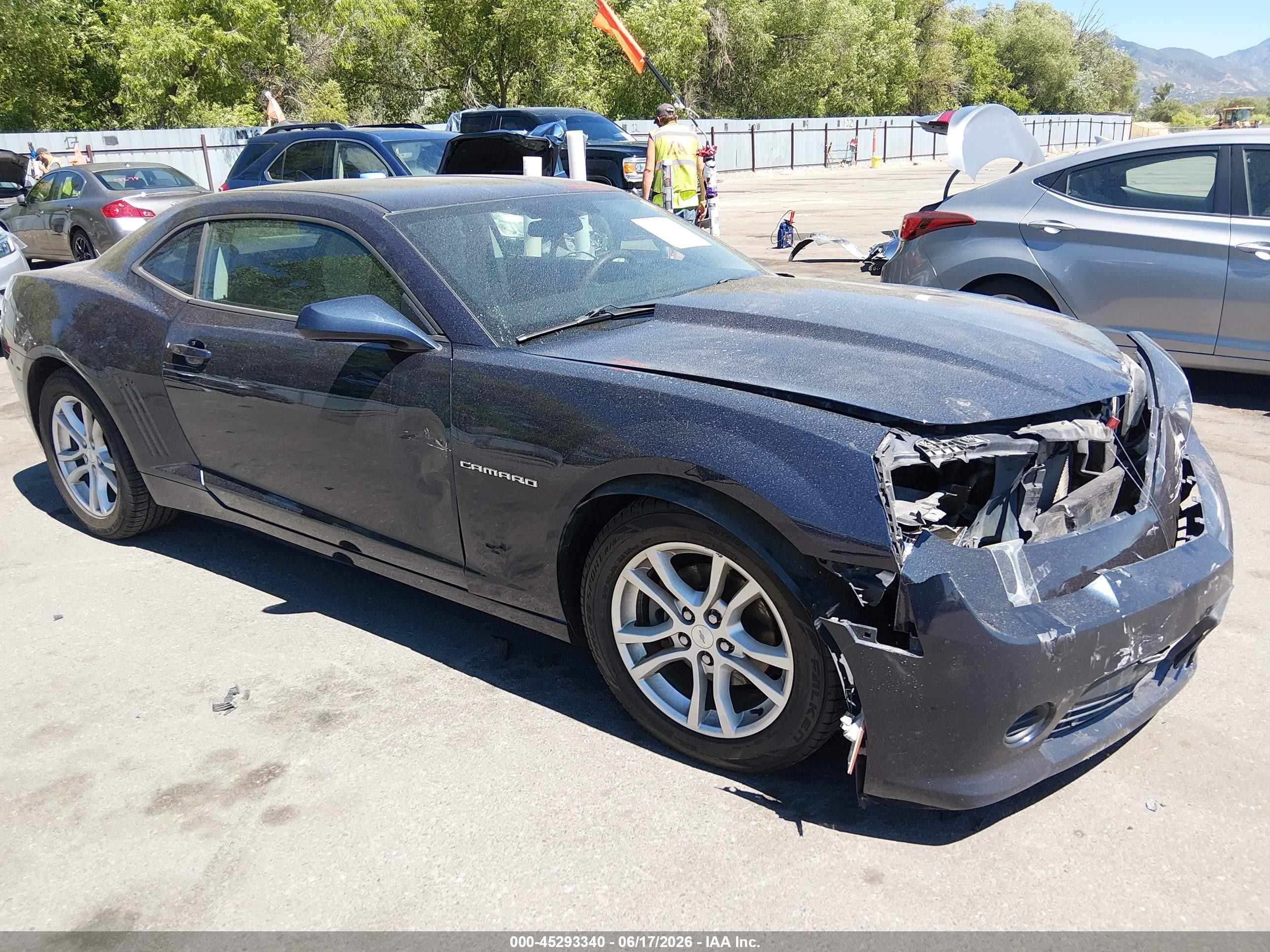 2015 Chevrolet Camaro 1ls Dark Blue vin: 2G1FA1E3XF9167778