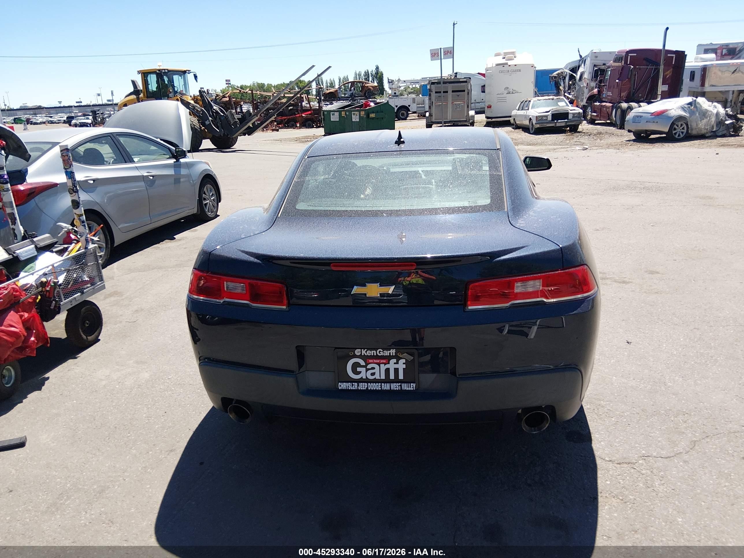 2015 Chevrolet Camaro 1ls Dark Blue vin: 2G1FA1E3XF9167778