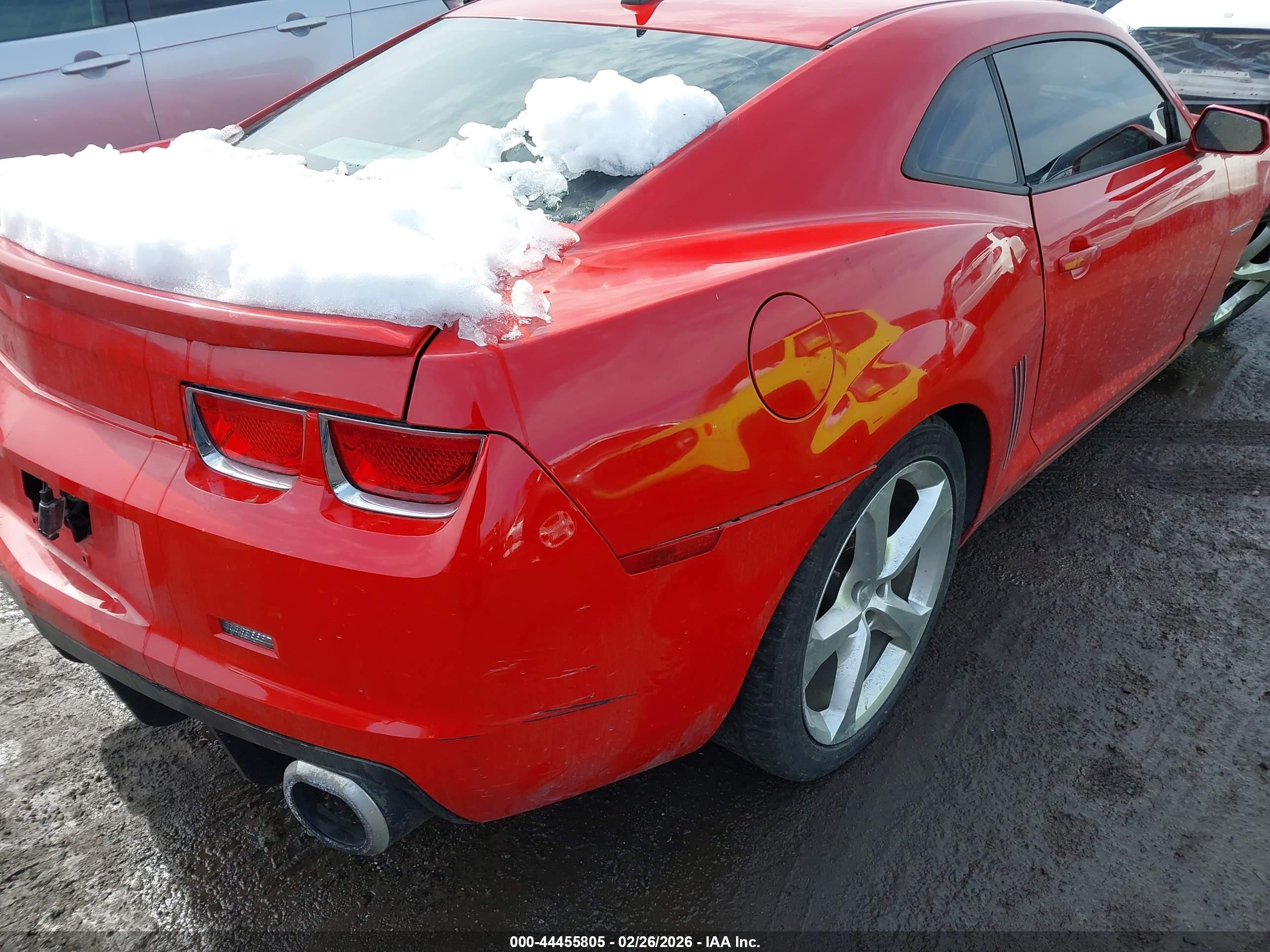 2011 Chevrolet Camaro 2ls Red vin: 2G1FA1ED1B9120979