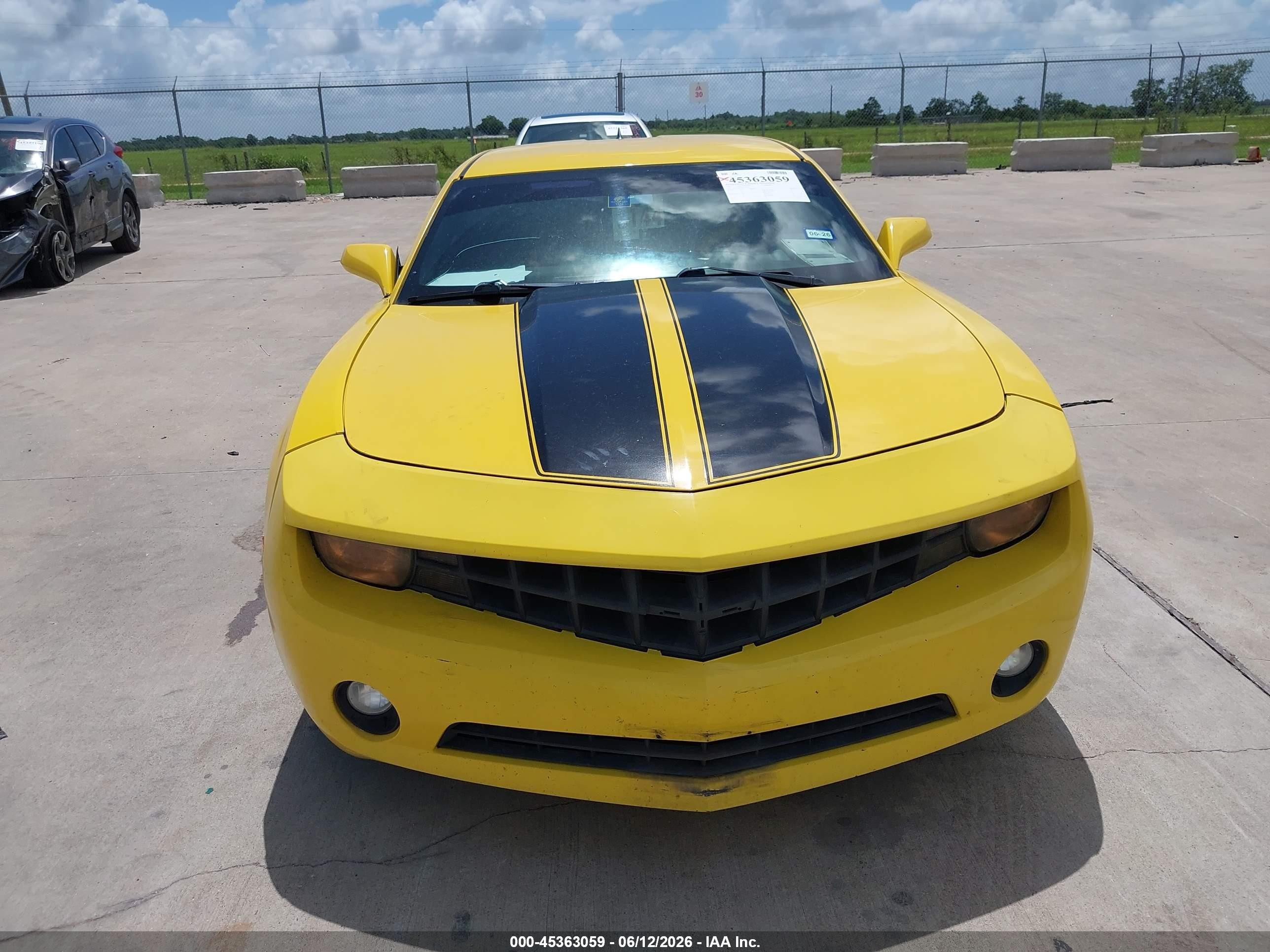 2011 Chevrolet Camaro 2ls Yellow vin: 2G1FA1ED1B9121615