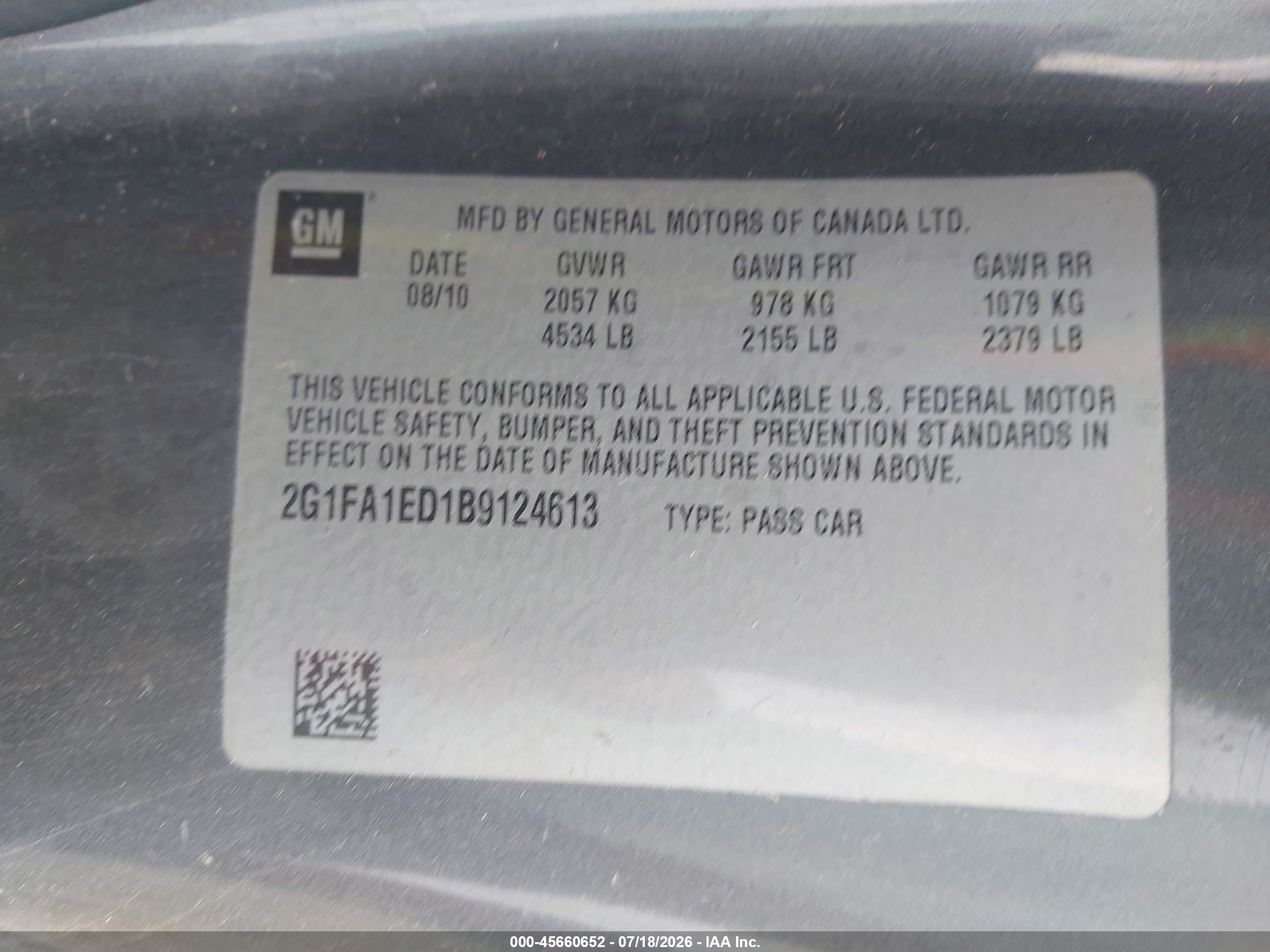 2011 Chevrolet Camaro 2ls Gray vin: 2G1FA1ED1B9124613