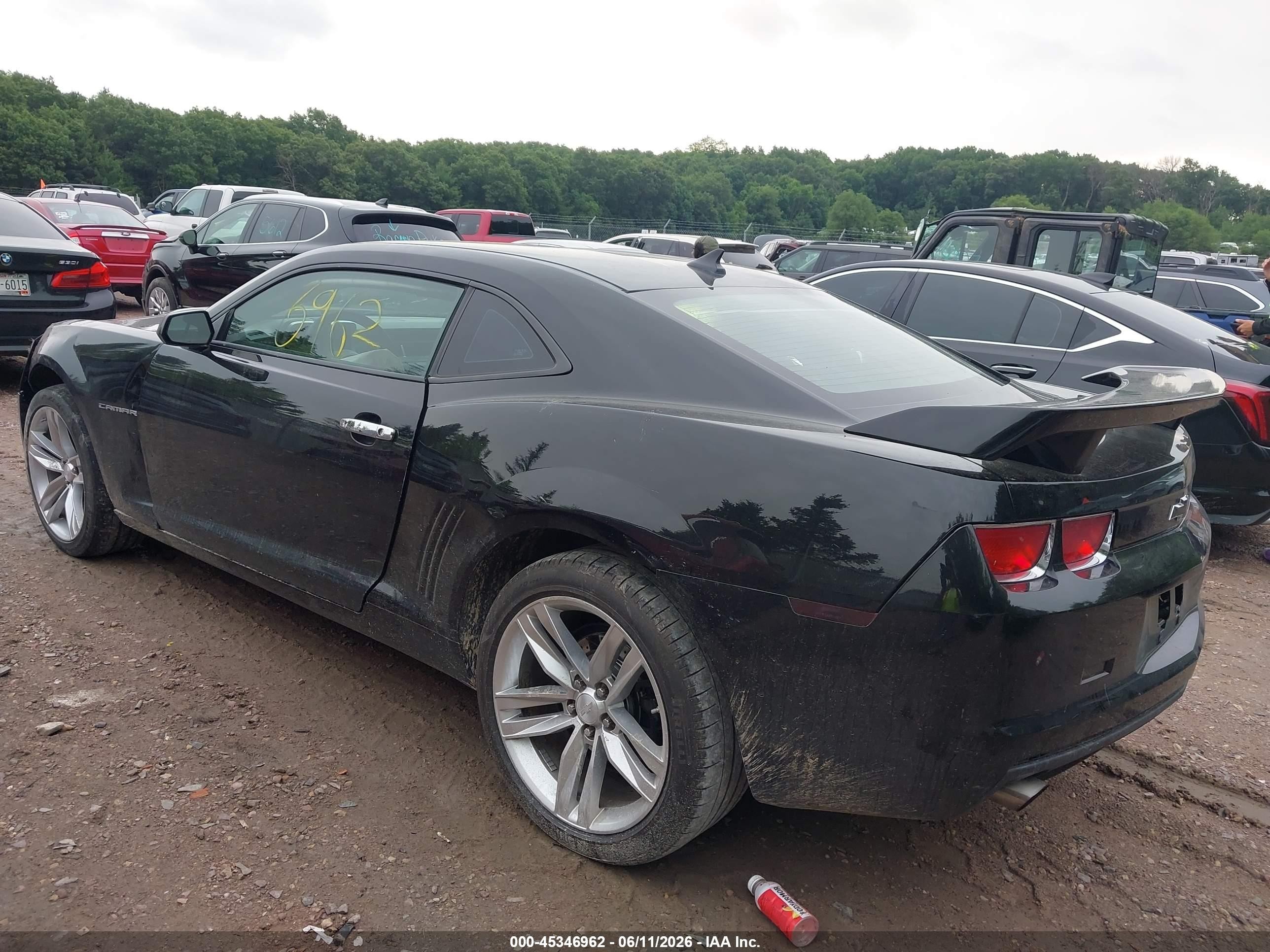 2011 Chevrolet Camaro 2ls Black vin: 2G1FA1ED2B9100157