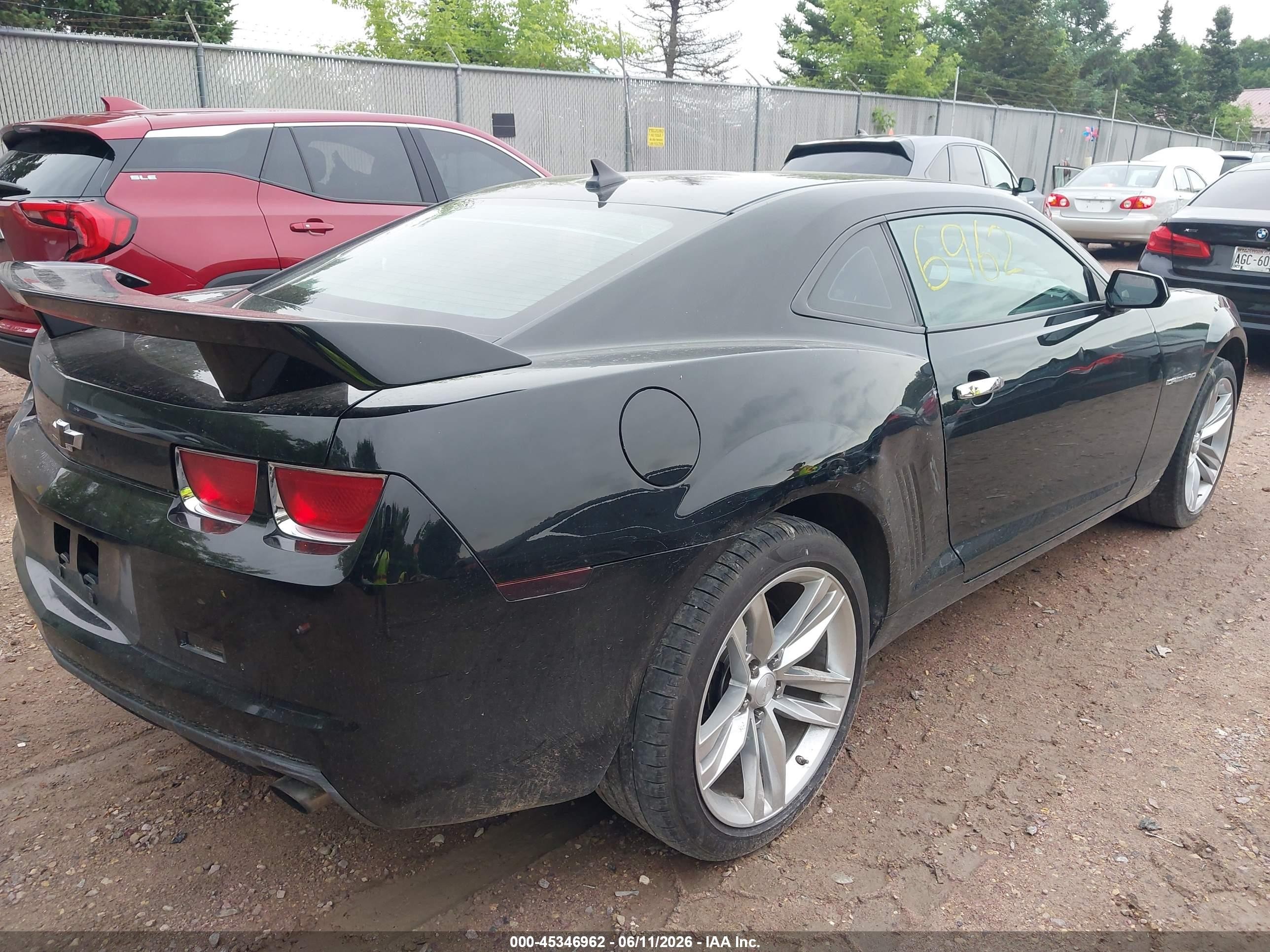 2011 Chevrolet Camaro 2ls Black vin: 2G1FA1ED2B9100157
