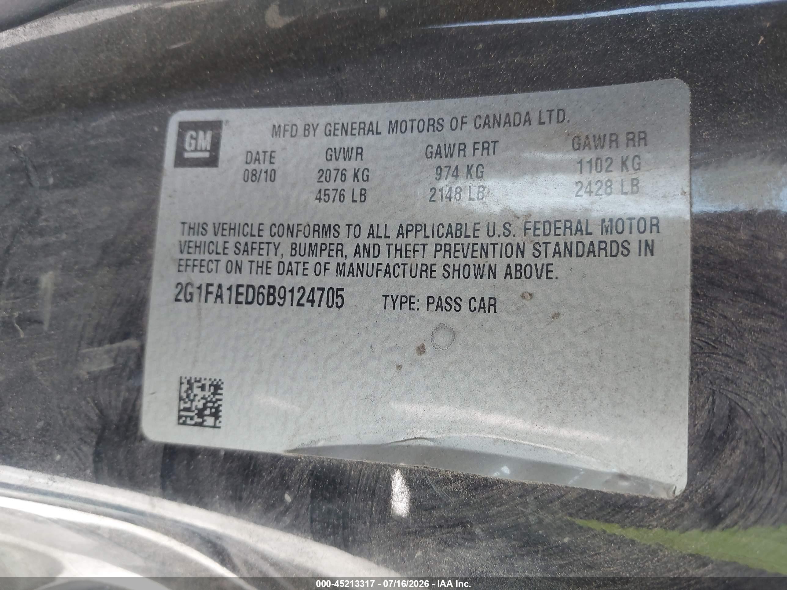 2011 Chevrolet Camaro 2ls Черный vin: 2G1FA1ED6B9124705