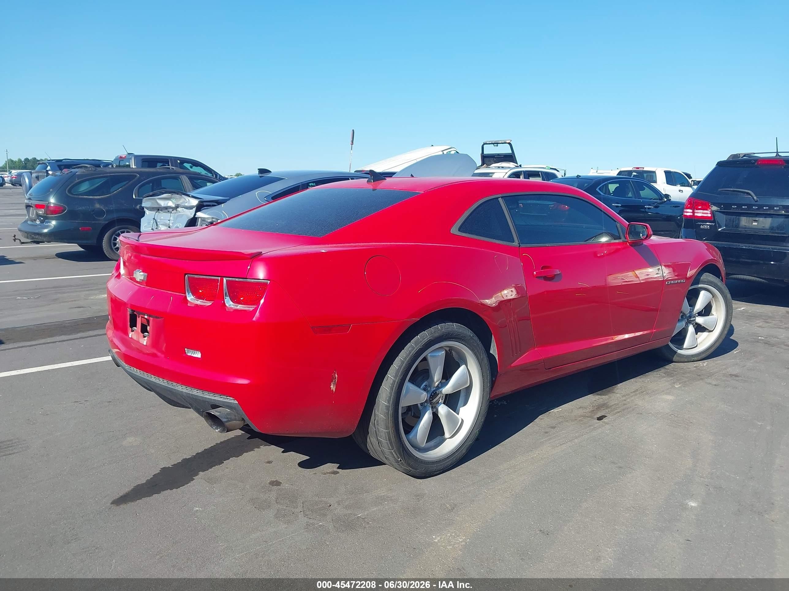 2011 Chevrolet Camaro 2ls Red vin: 2G1FA1ED9B9205293