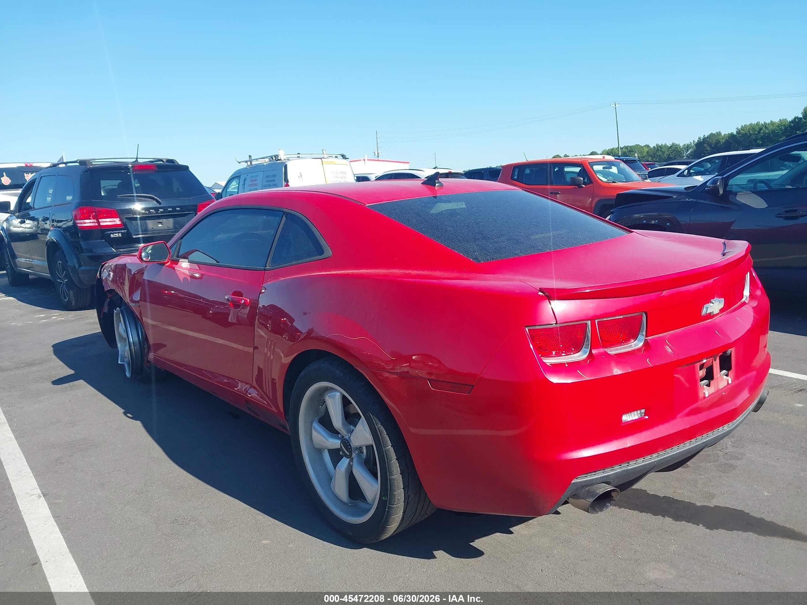 2011 Chevrolet Camaro 2ls Red vin: 2G1FA1ED9B9205293