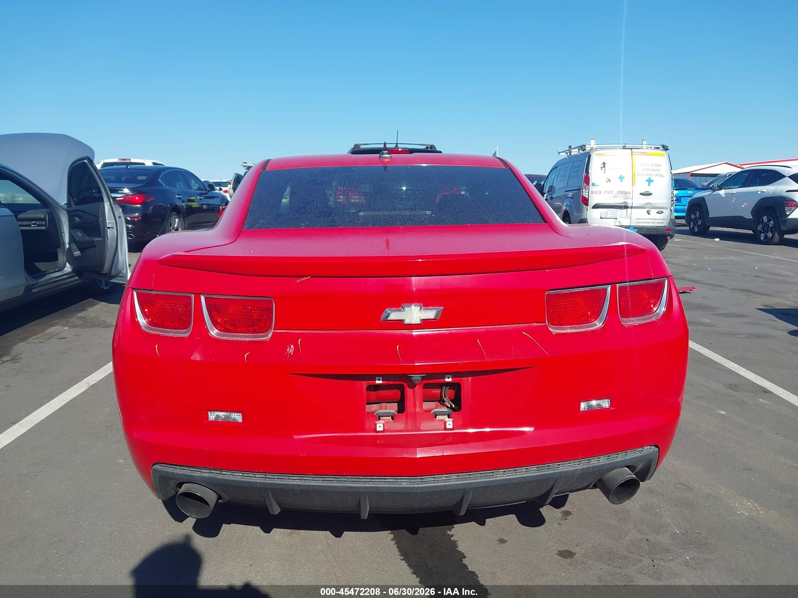 2011 Chevrolet Camaro 2ls Red vin: 2G1FA1ED9B9205293