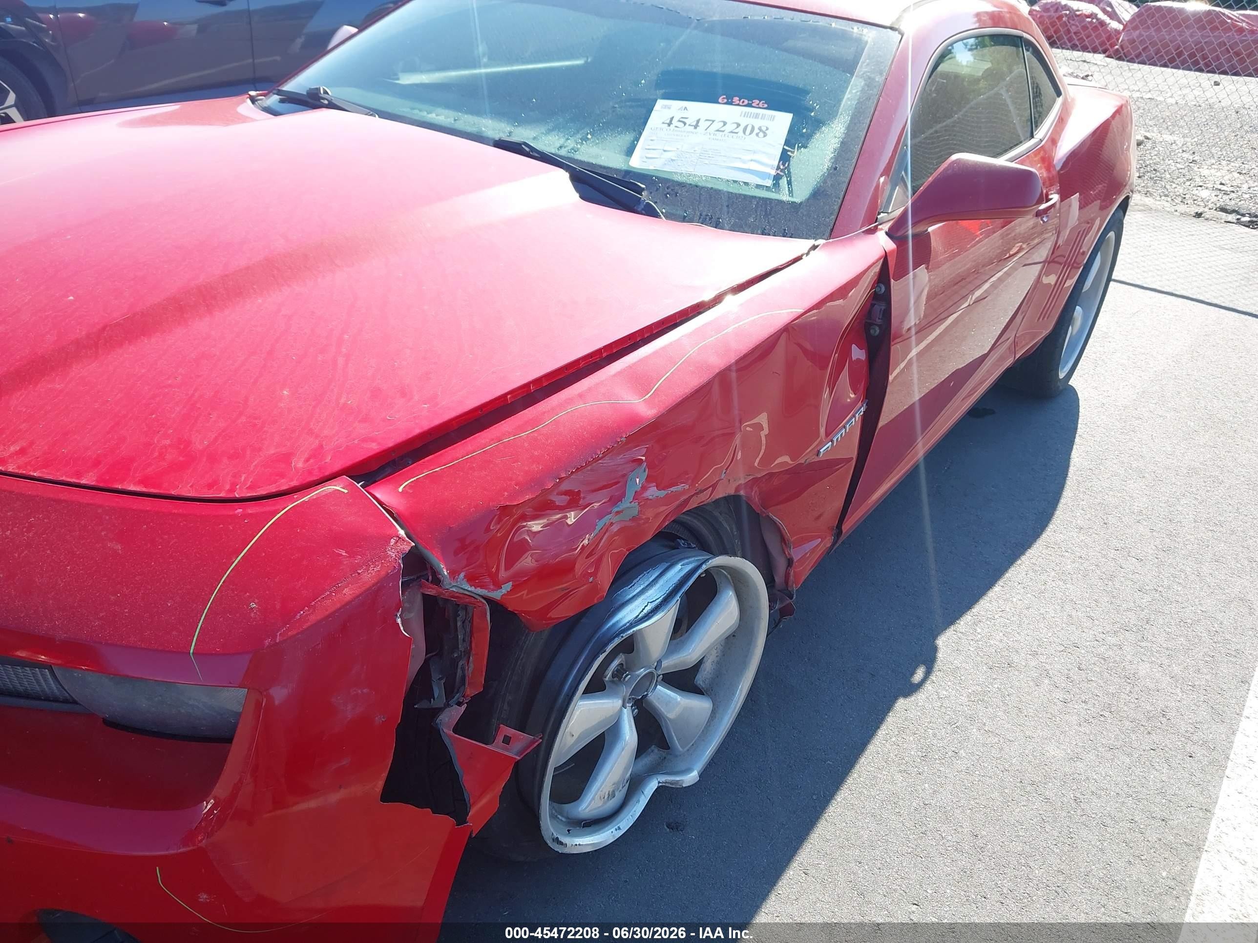2011 Chevrolet Camaro 2ls Red vin: 2G1FA1ED9B9205293