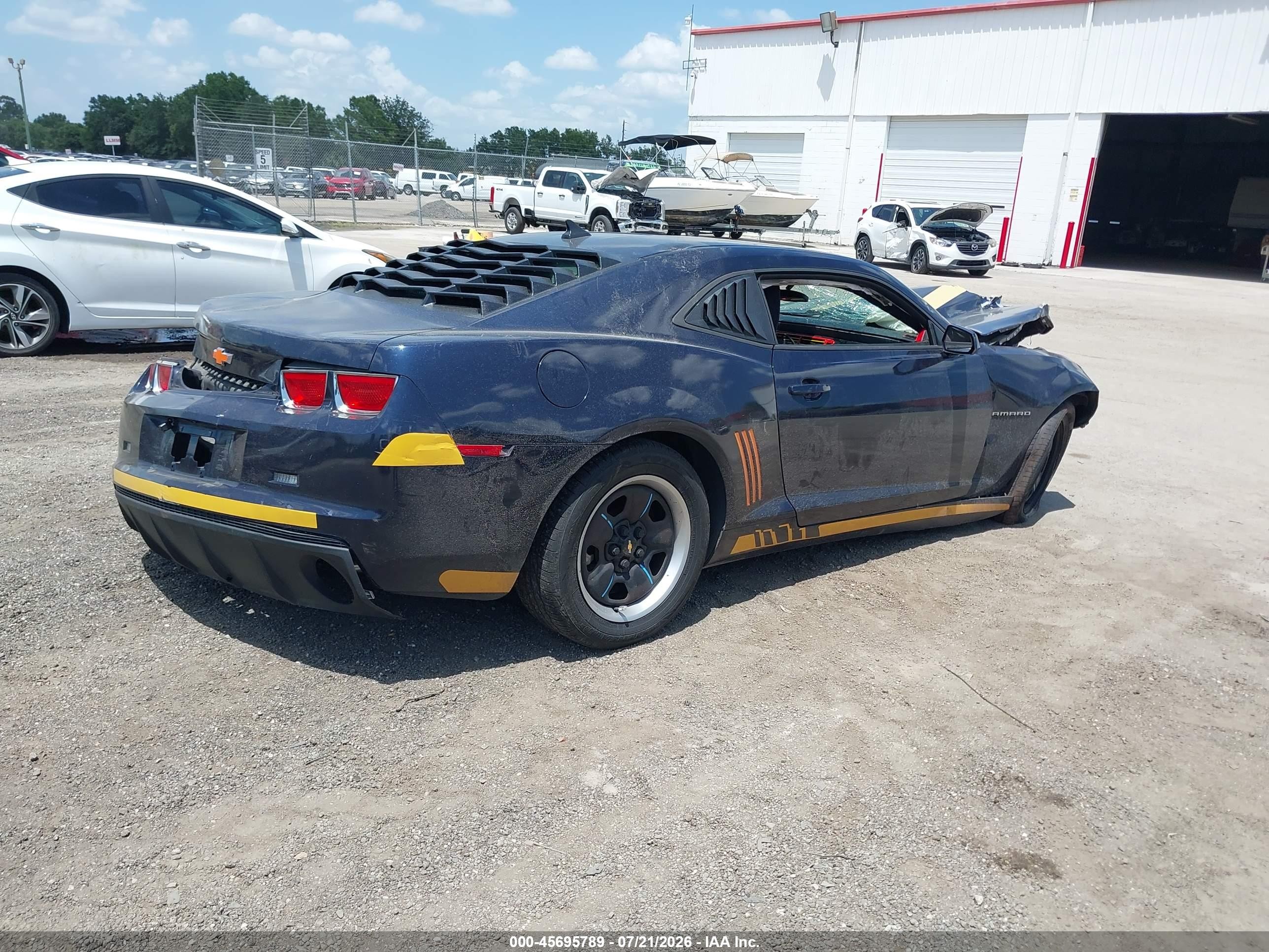 2010 Chevrolet Camaro 1ls Blue vin: 2G1FA1EV0A9208994