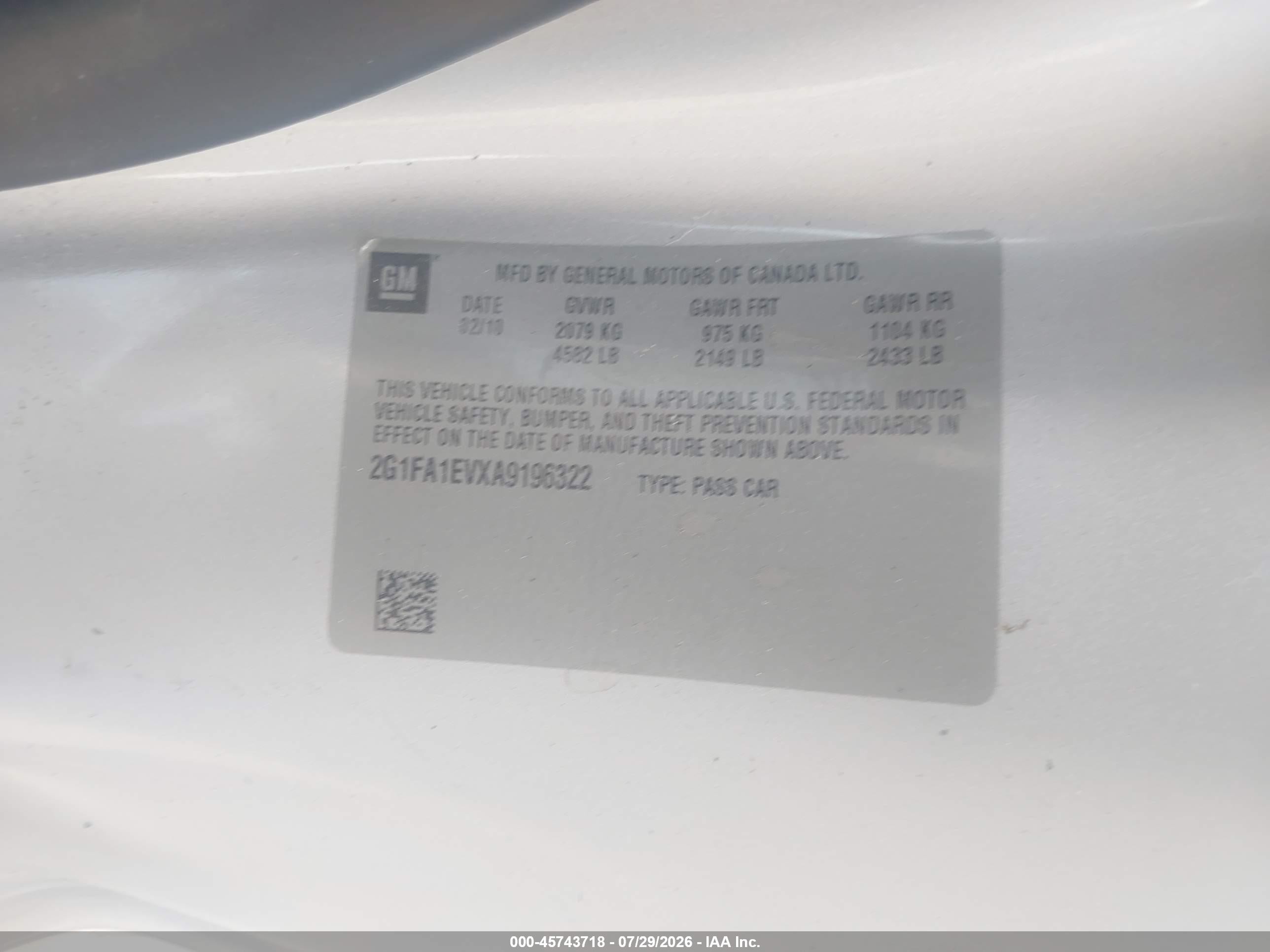 2010 Chevrolet Camaro 1ls Gray vin: 2G1FA1EVXA9196322