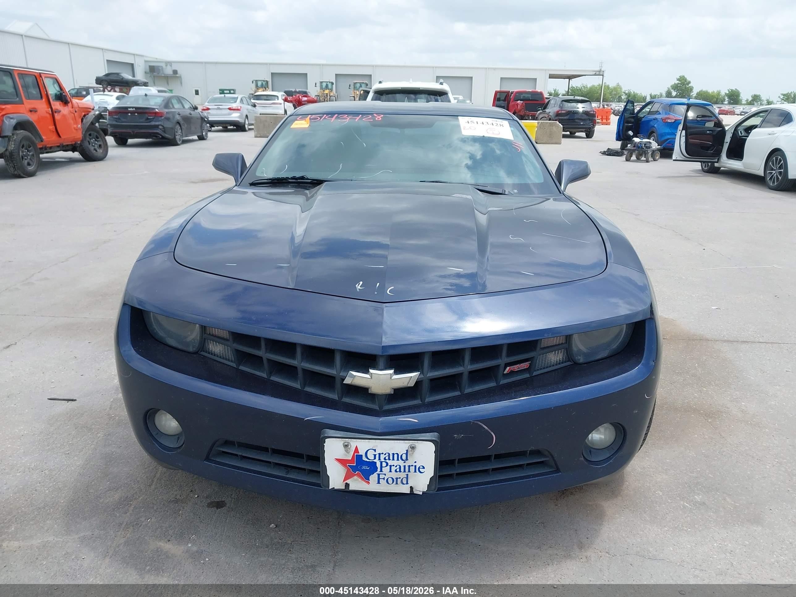 2012 Chevrolet Camaro 1lt Blue vin: 2G1FB1E30C9160492
