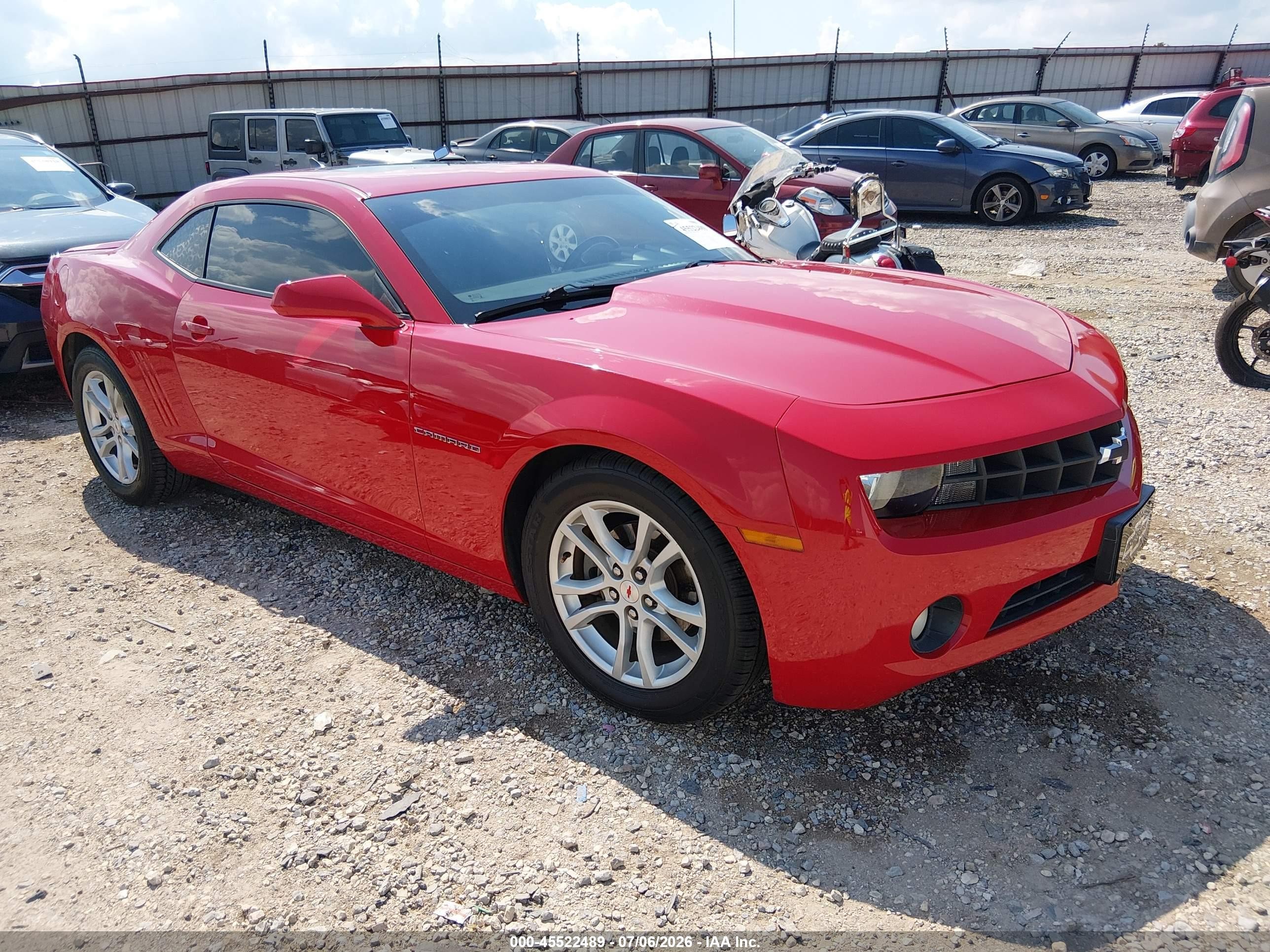 2013 Chevrolet Camaro 1lt Red vin: 2G1FB1E30D9184616