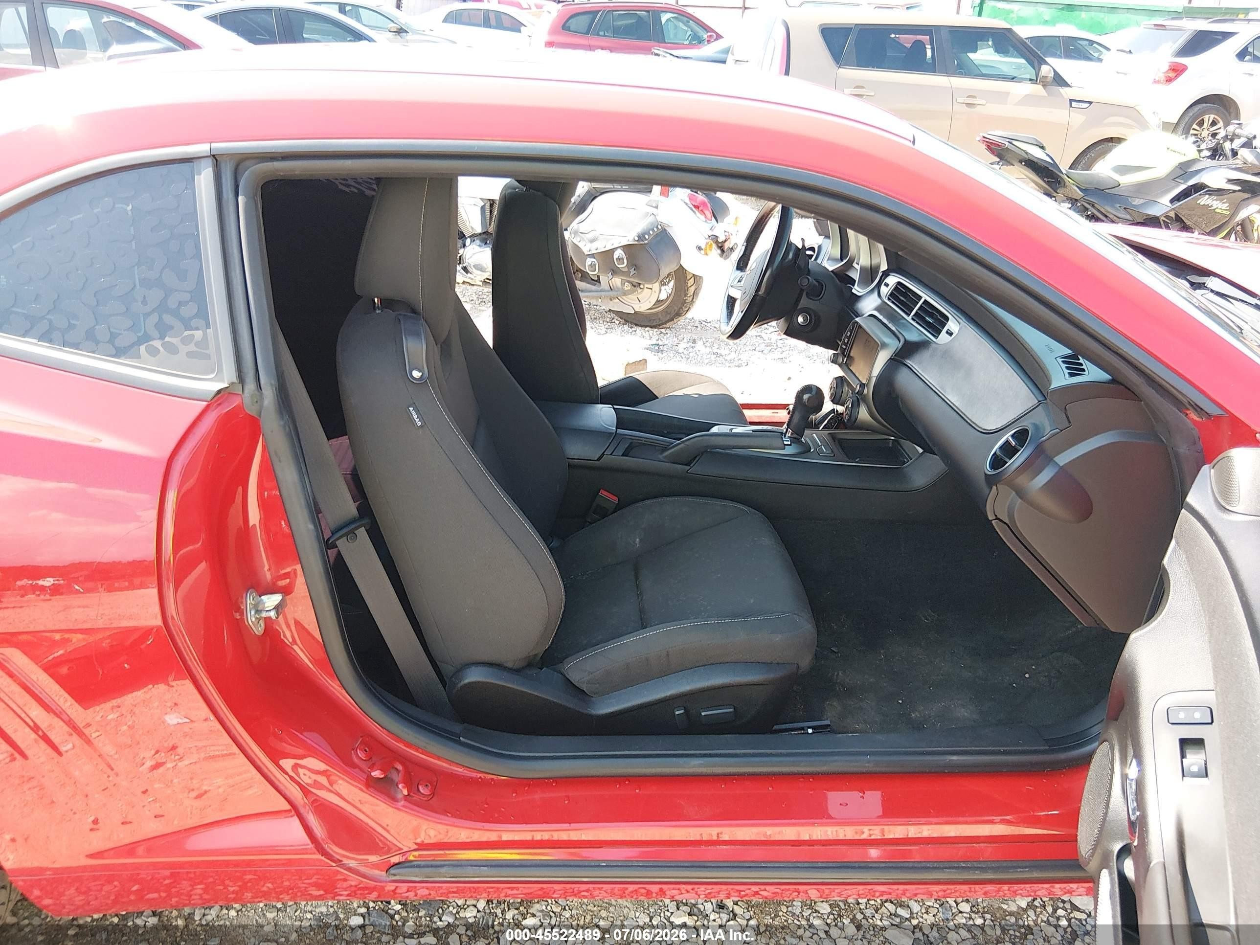 2013 Chevrolet Camaro 1lt Red vin: 2G1FB1E30D9184616