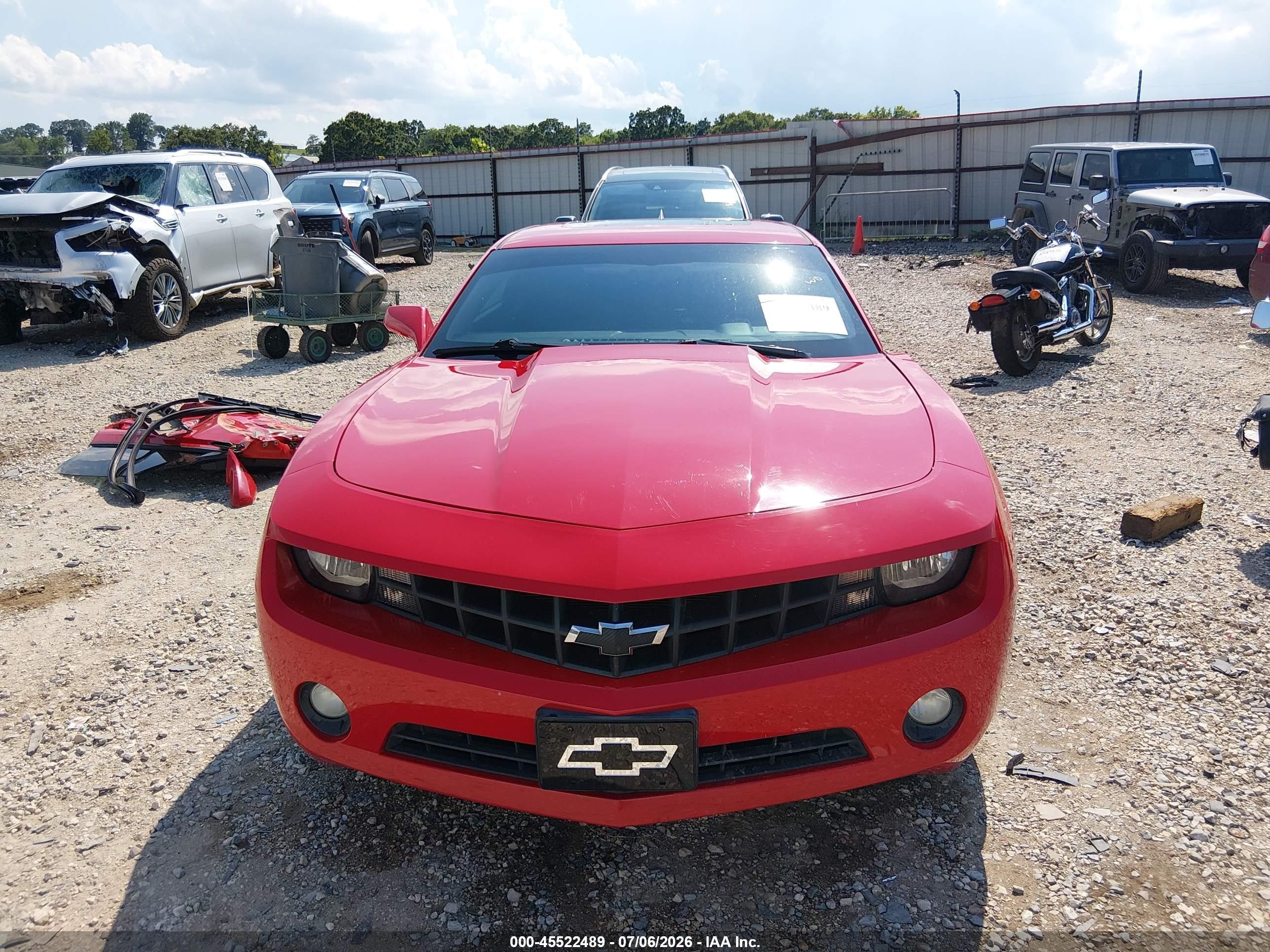 2013 Chevrolet Camaro 1lt Red vin: 2G1FB1E30D9184616