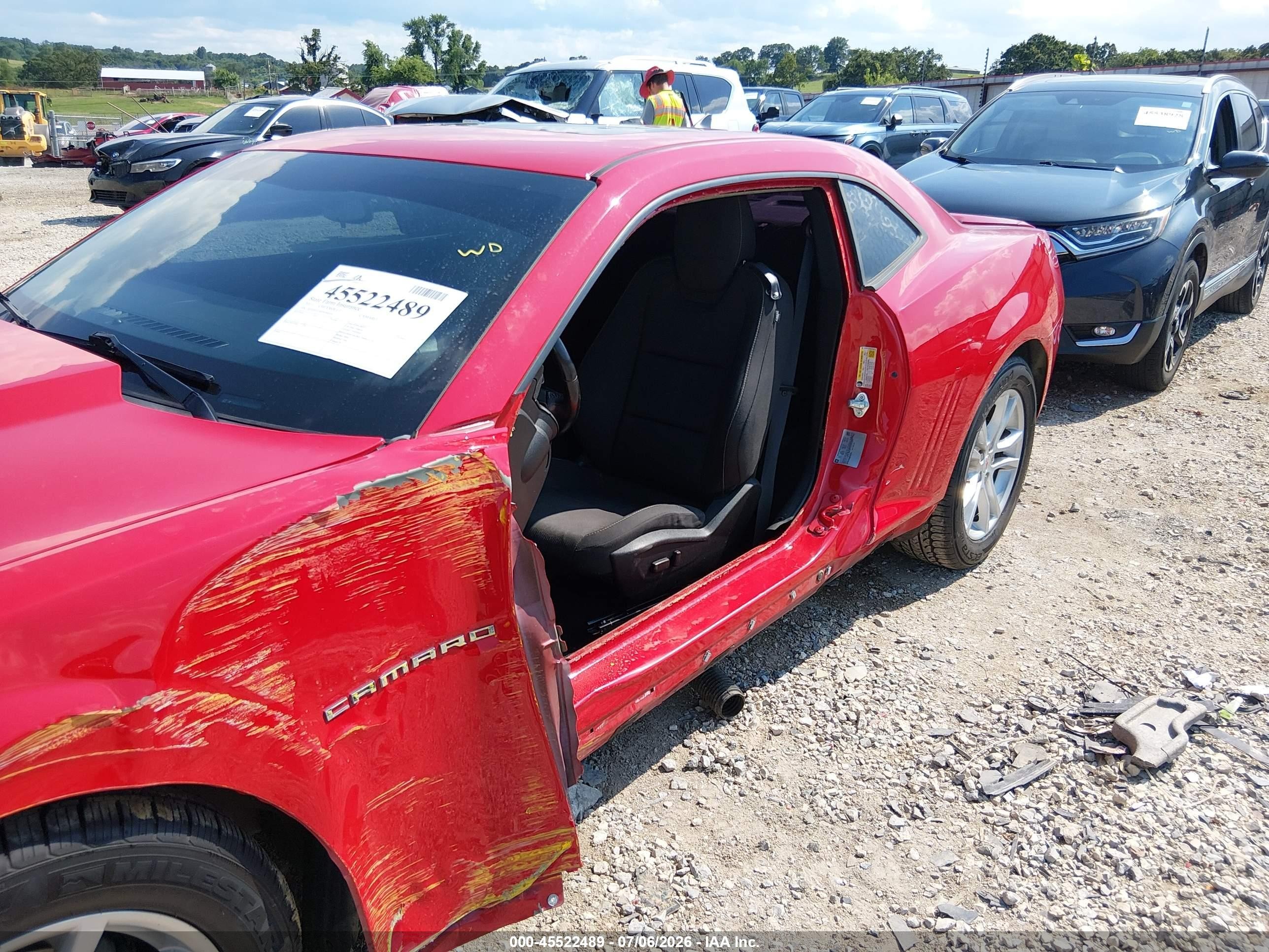 2013 Chevrolet Camaro 1lt Red vin: 2G1FB1E30D9184616