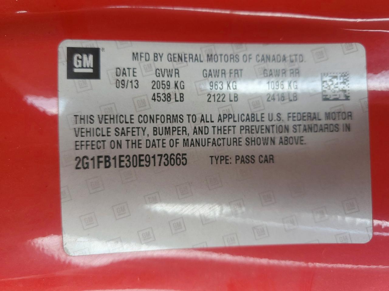 2014 Chevrolet Camaro Lt Red vin: 2G1FB1E30E9173665